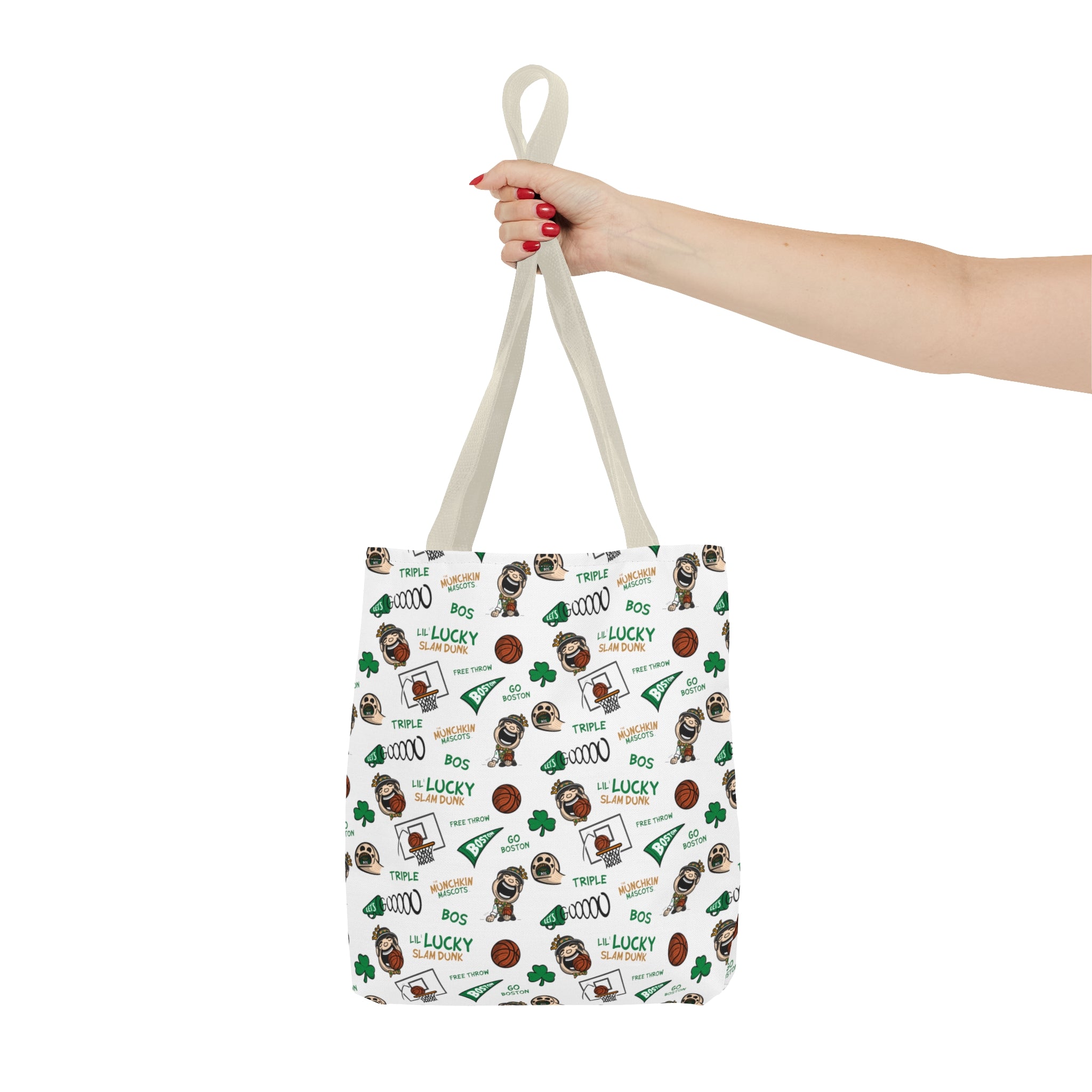 Tote Bag (AOP) - Pattern - Lil' Lucky BOS Basketball