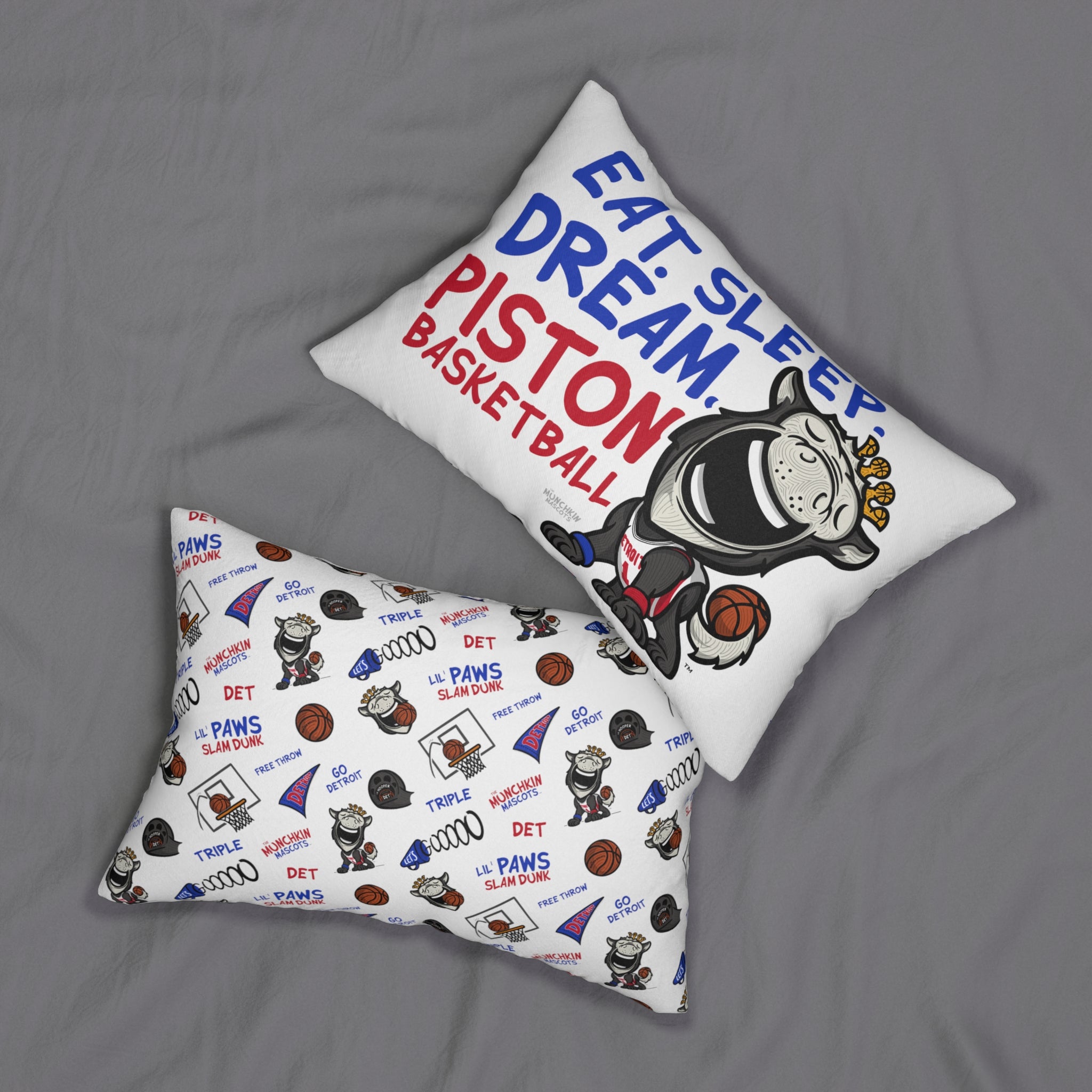 Spun Polyester Lumbar Pillow - Eat Sleep Dream - Lil' Hooper DET Basketball