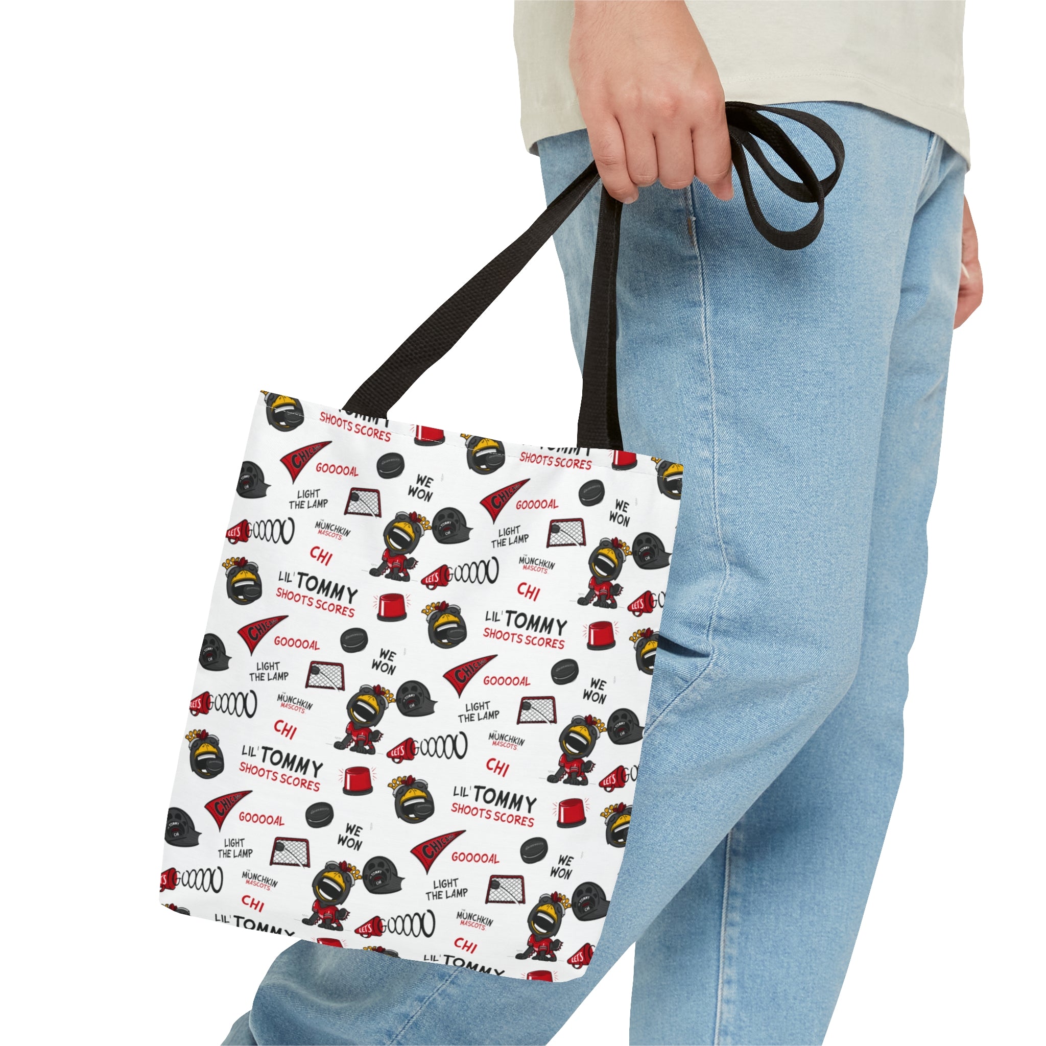 Tote Bag (AOP) - Pattern - Lil' Tommy CHI Hockey