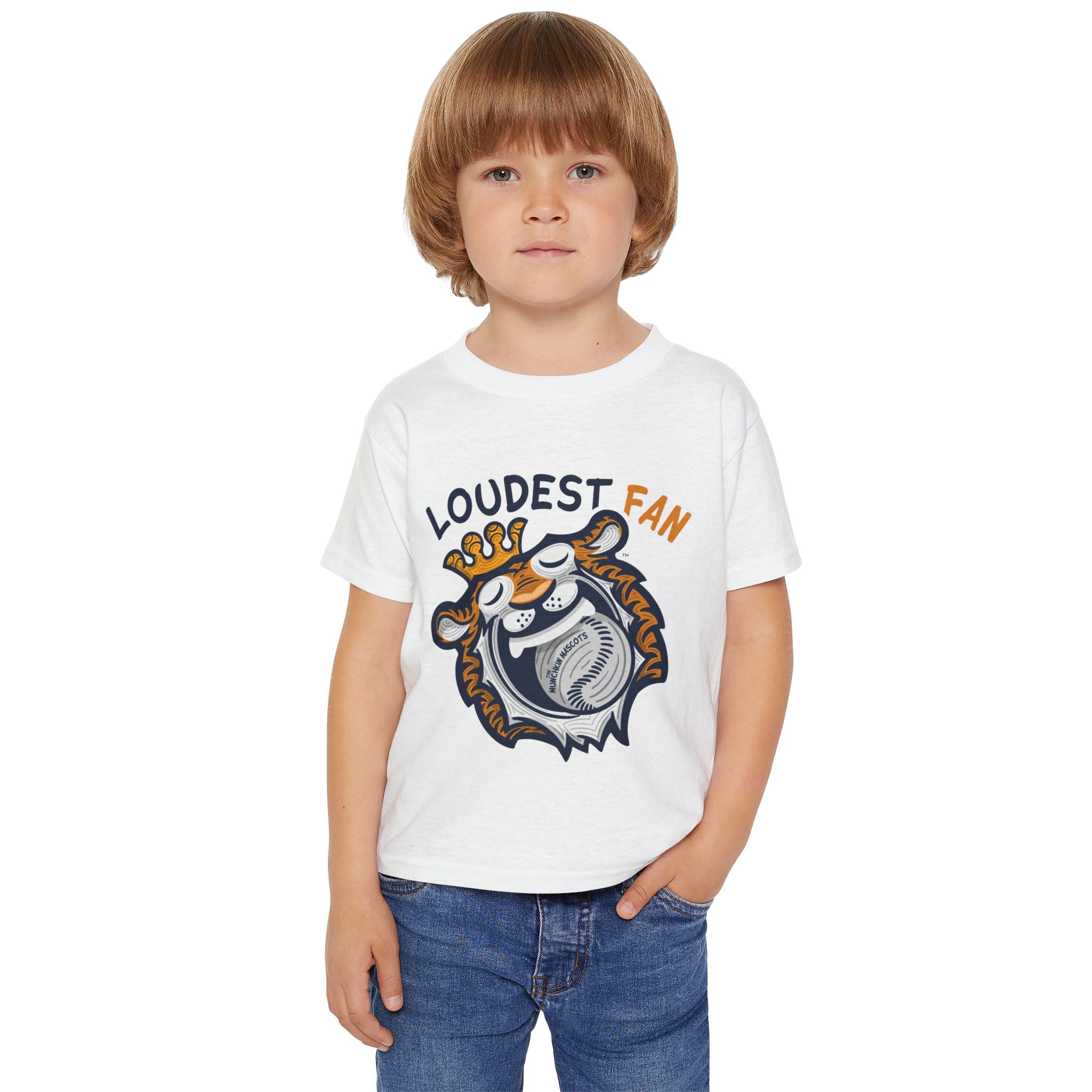 Detroit Baseball Toddler Tshirt Lil' Paws 'Loudest Fan' | Hand-Drawn Art | Gifts for Kids