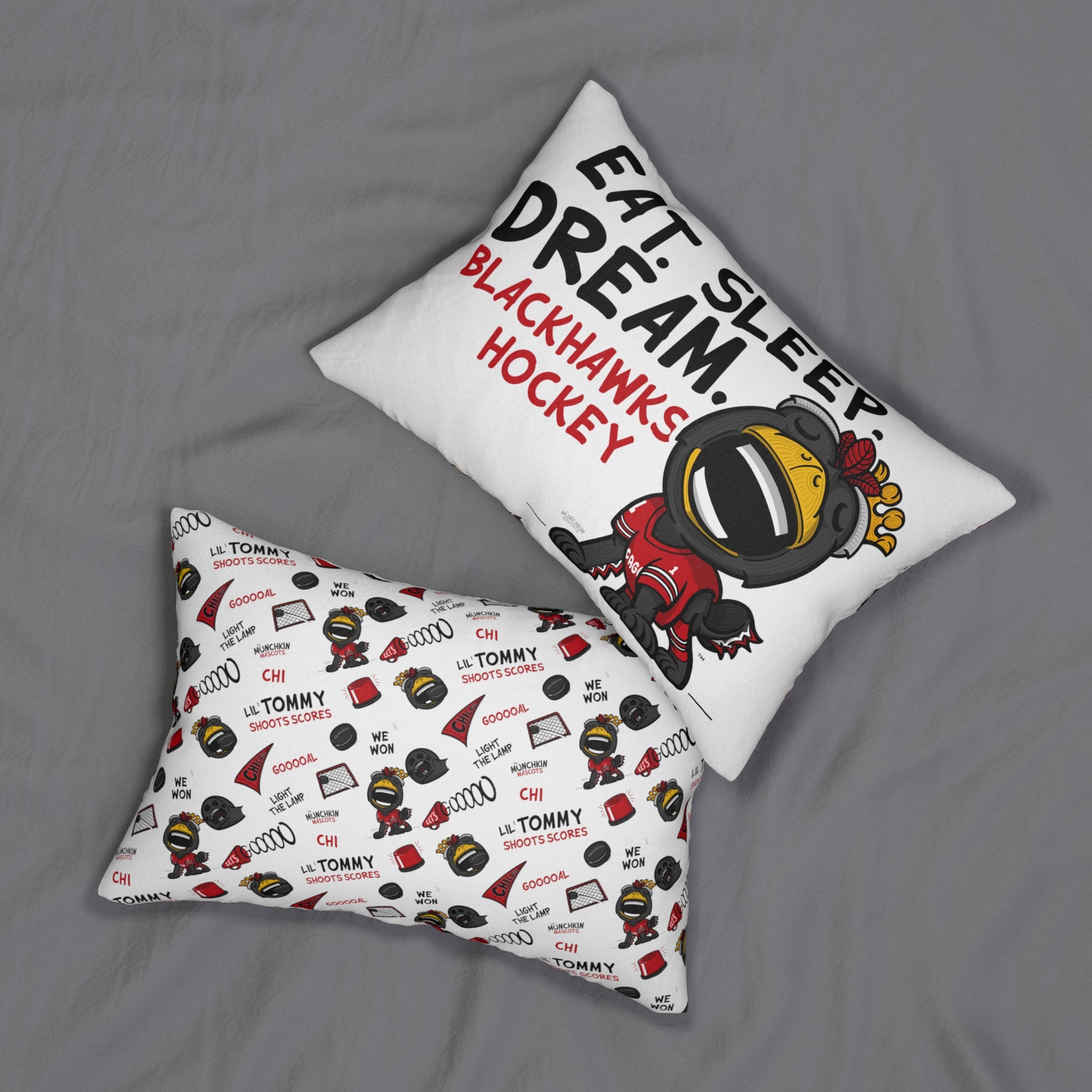 Spun Polyester Lumbar Pillow - Eat Sleep Dream -  Lil' Tommy CHI Hockey