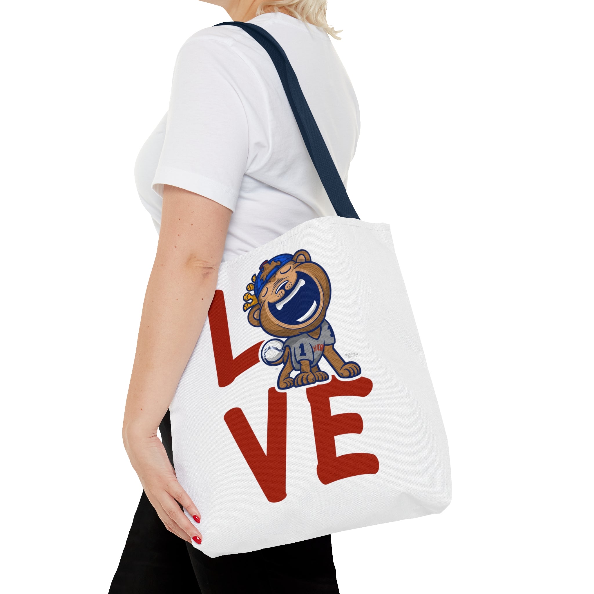 Tote Bag (AOP) - LOVE + Lets Go - Lil' Clark CHI Baseball