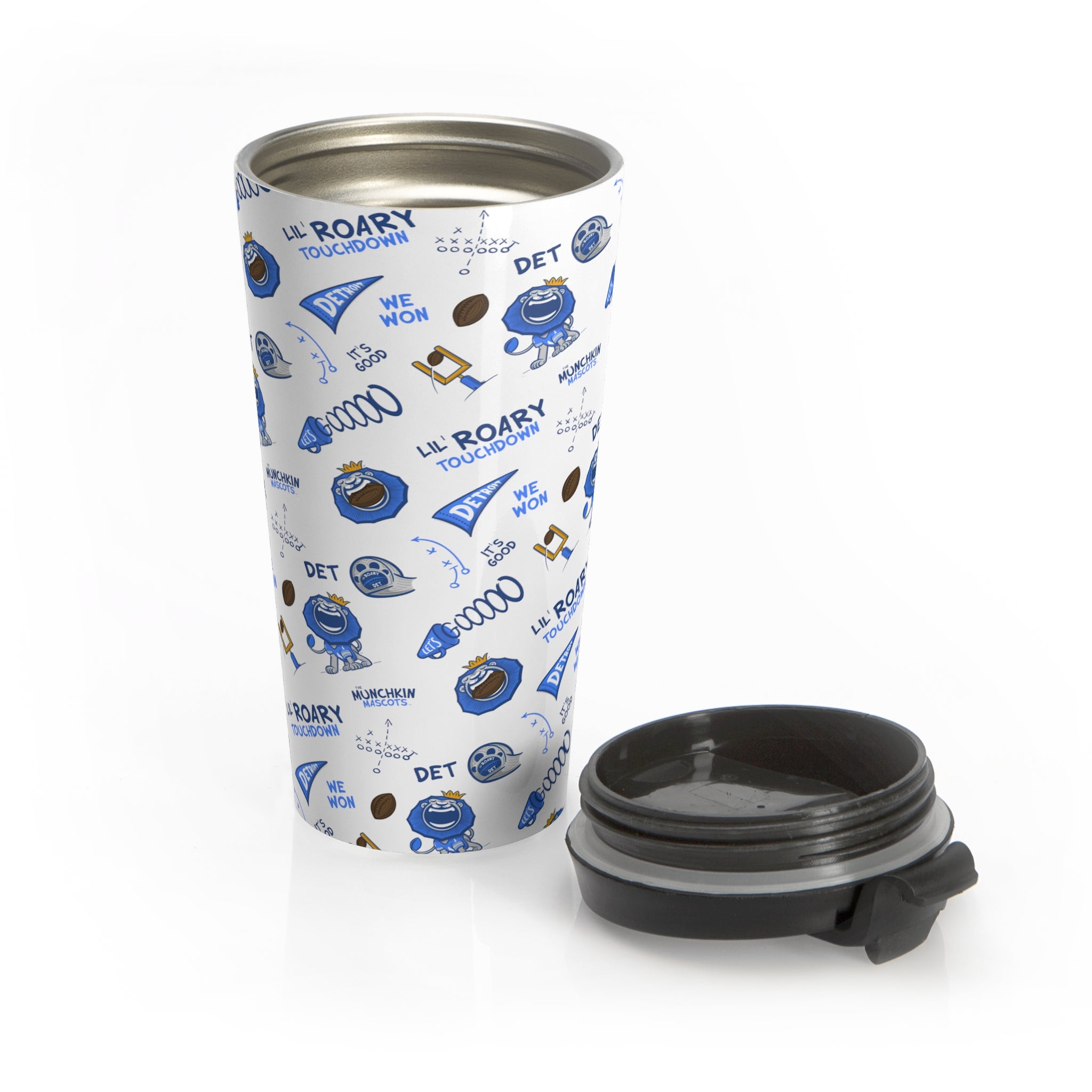 Stainless Steel Travel Mug - Lil' Roary DET Football