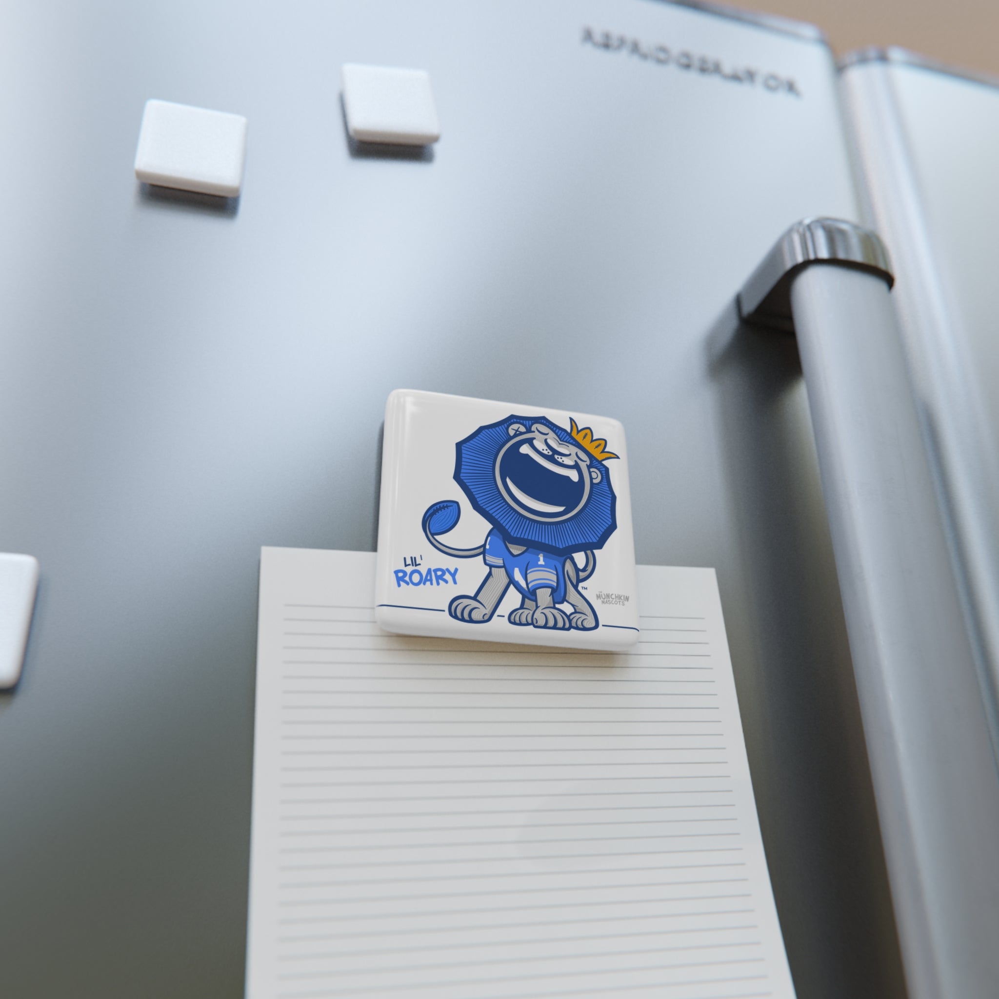 Detroit Football Porcelain Magnet Lil' Roary 'Munchkin Mascot' | Hand-Drawn Art | Gifts for Kids