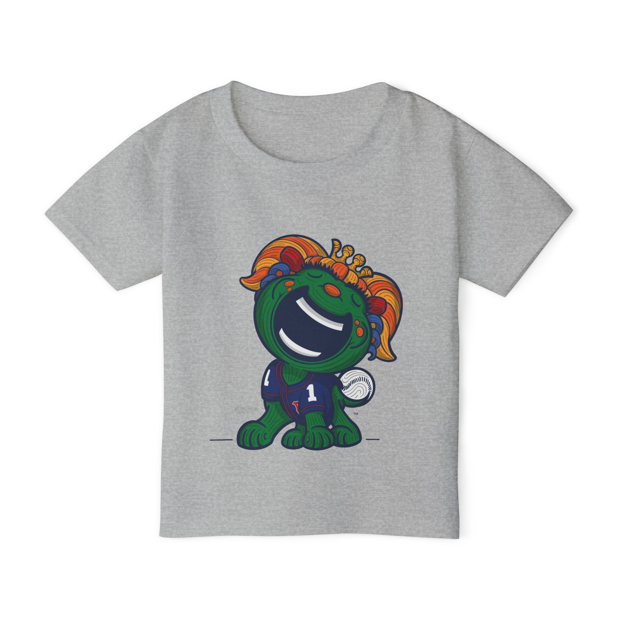 Boston Baseball Toddler Tshirt Lil' Miss Tessie 'Home/Away Mascot' | Hand-Drawn Art | Gifts for Kids