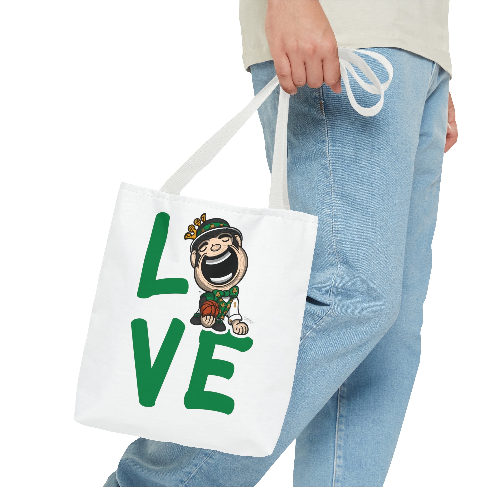 Tote Bag (AOP) - LOVE + Lets Go - Lil' Lucky BOS Basketball