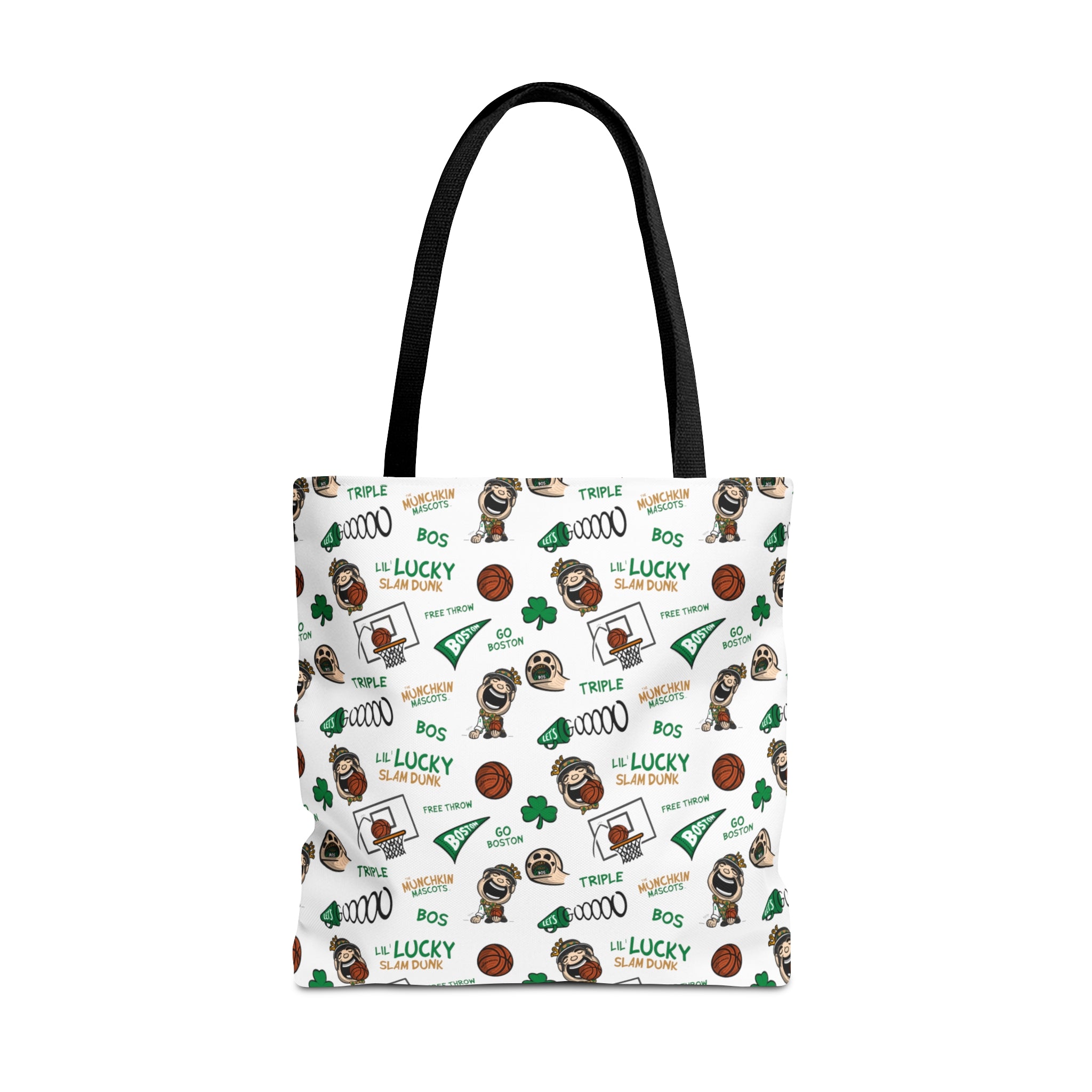 Tote Bag (AOP) - Pattern - Lil' Lucky BOS Basketball