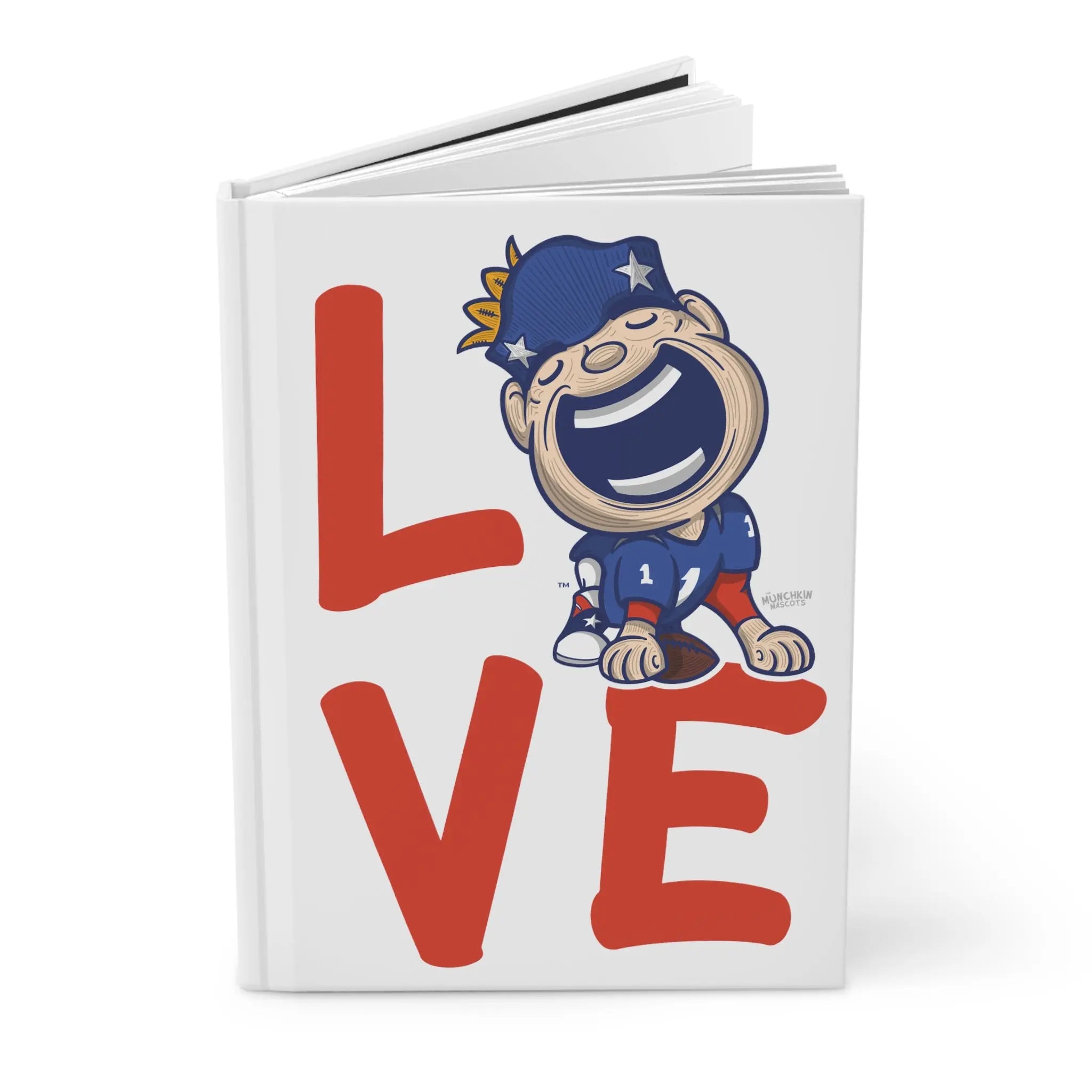 Hardcover Journal Matte - LOVE - Lil' Pat NE Football Printify