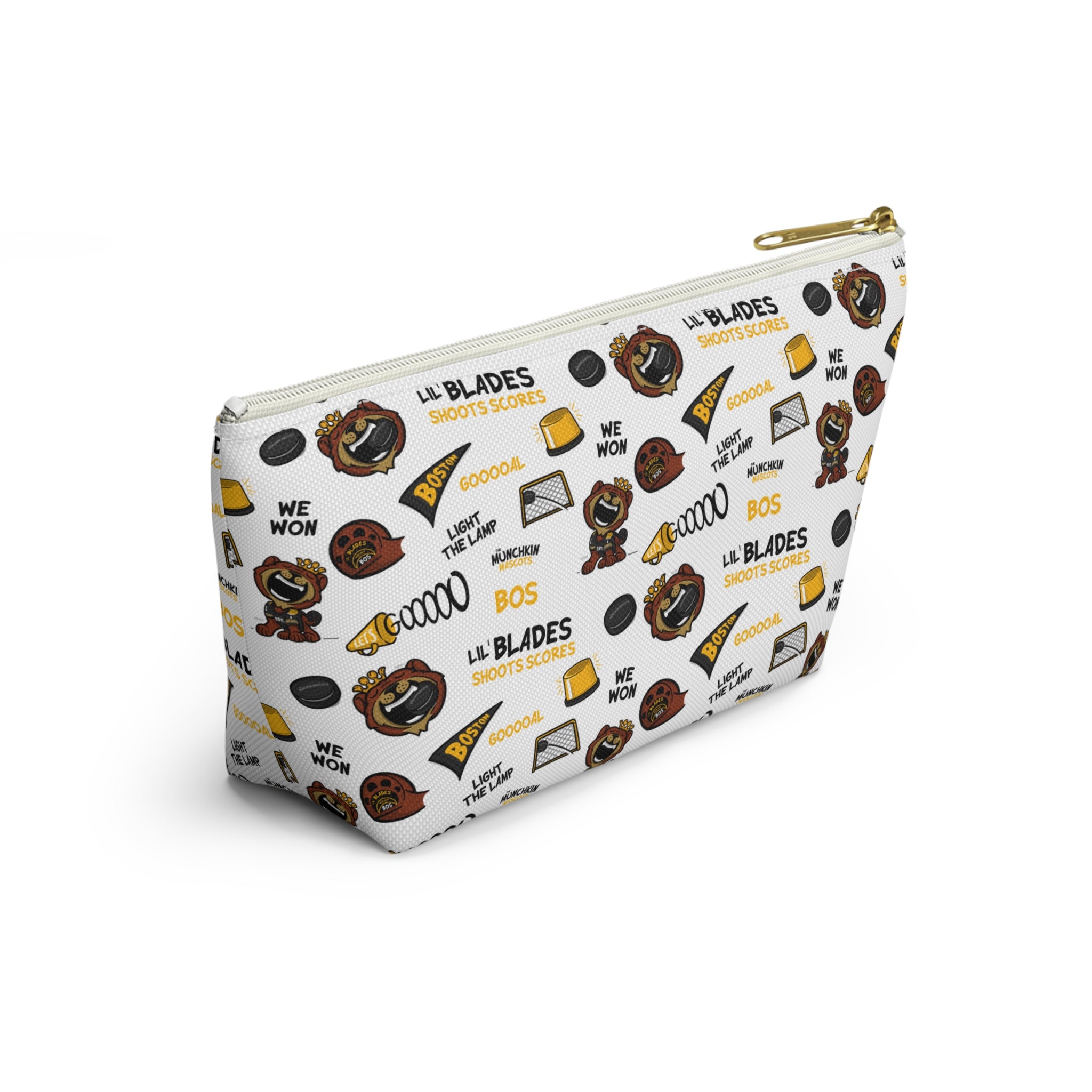 Boston Hockey Accessory Pouch Lil' Blades Themed | Hand-Drawn Art | Gifts for Kids