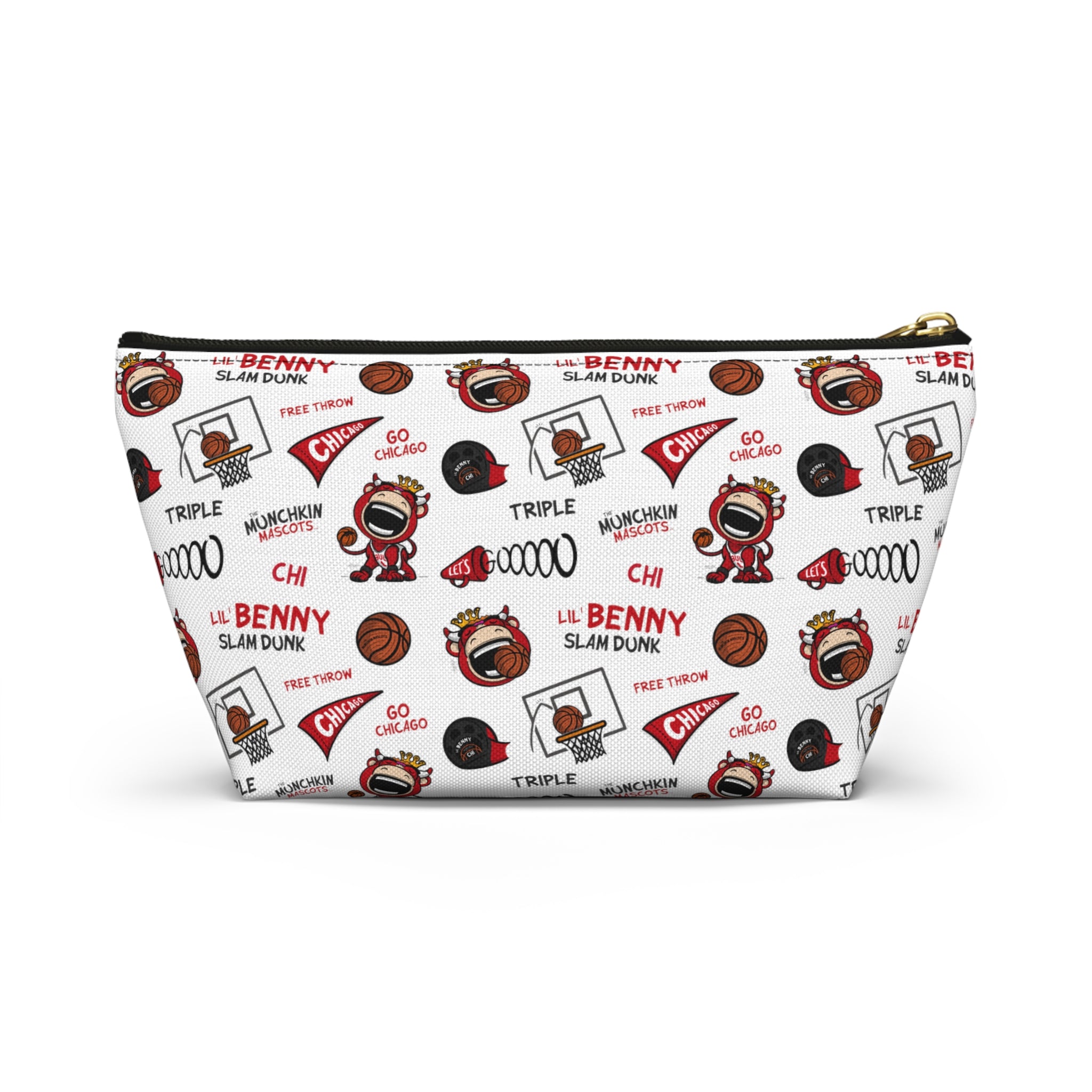 Accessory Pouch w T-bottom - Pattern - Lil' Benny CHI Basketball