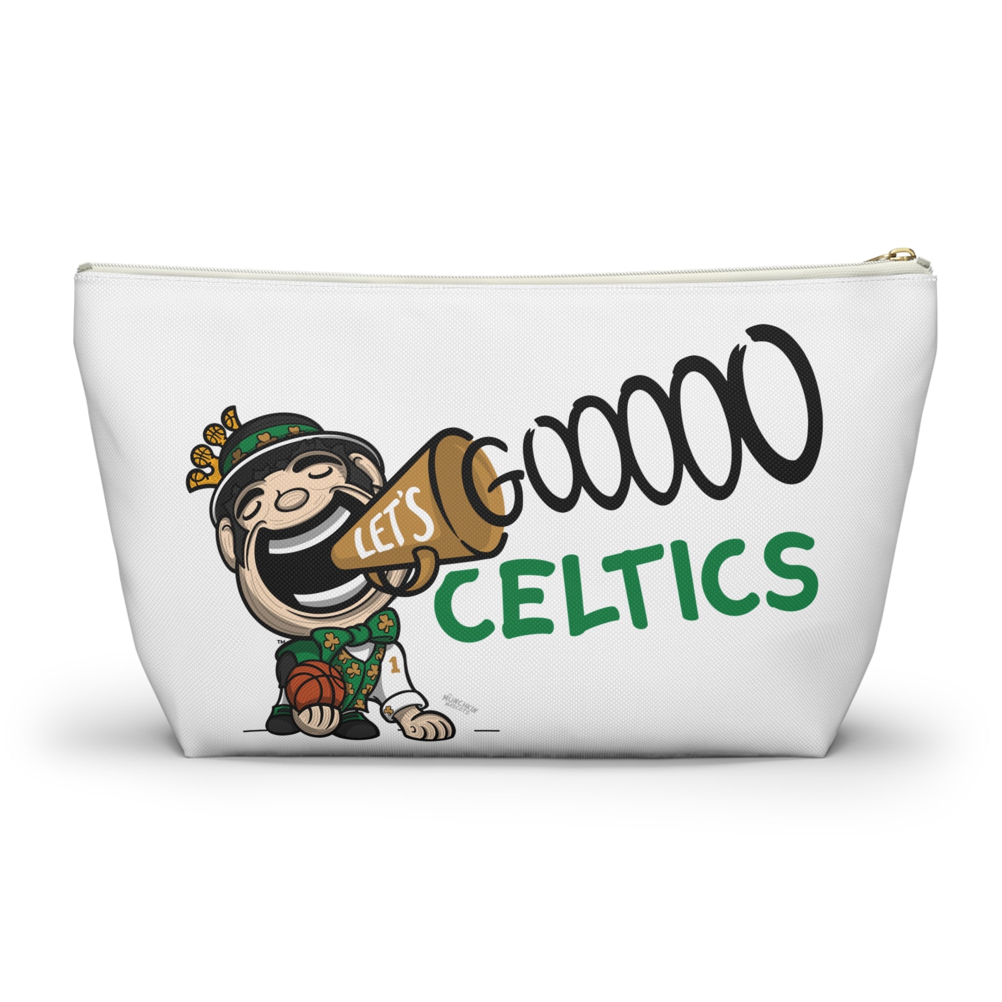 Boston Basketball Accessory Pouch Lil' Lucky Themed | Hand-Drawn Art | Gifts for Kids