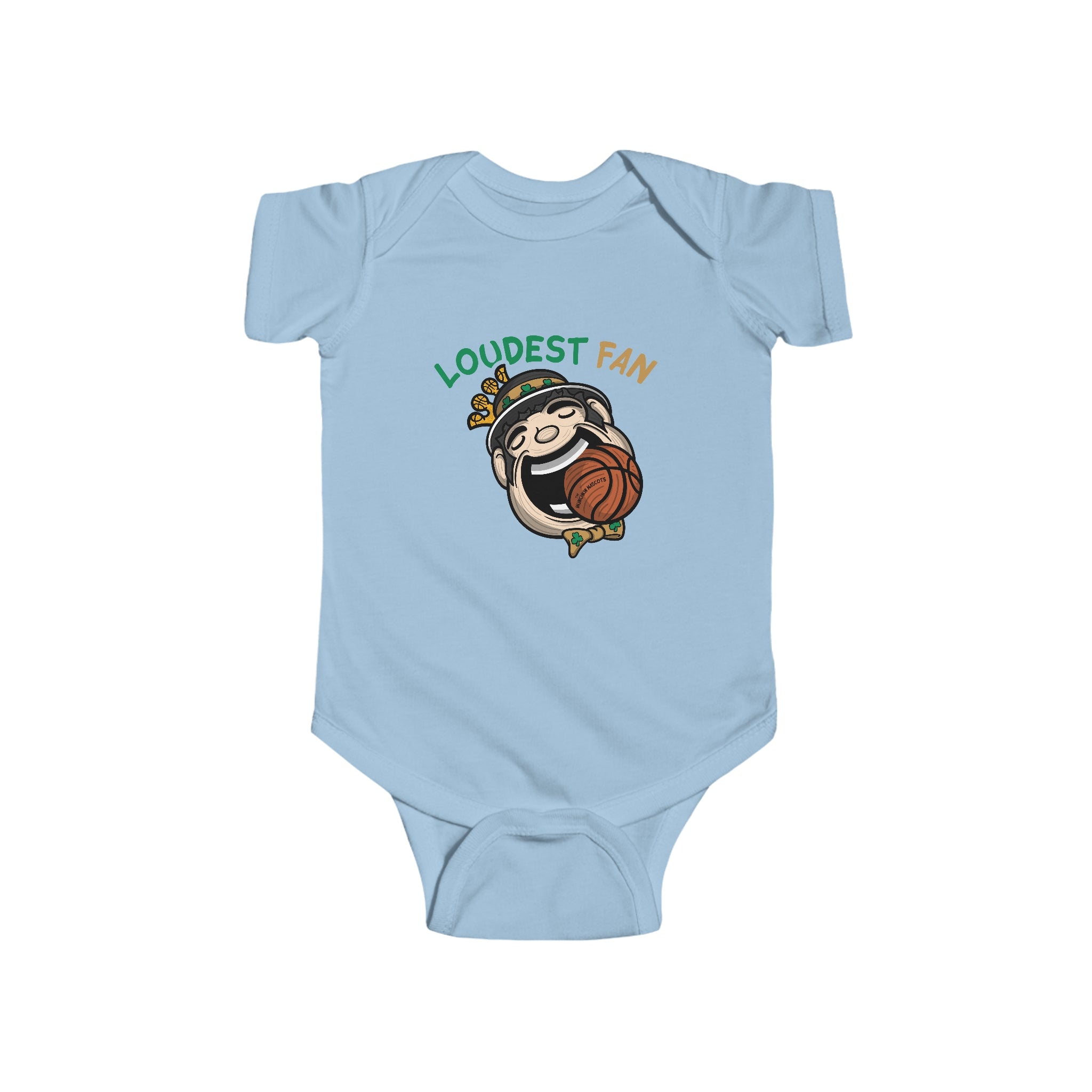 Infant Fine Jersey Bodysuit - Loudest Fan - Lil' Lucky BOS Basketball