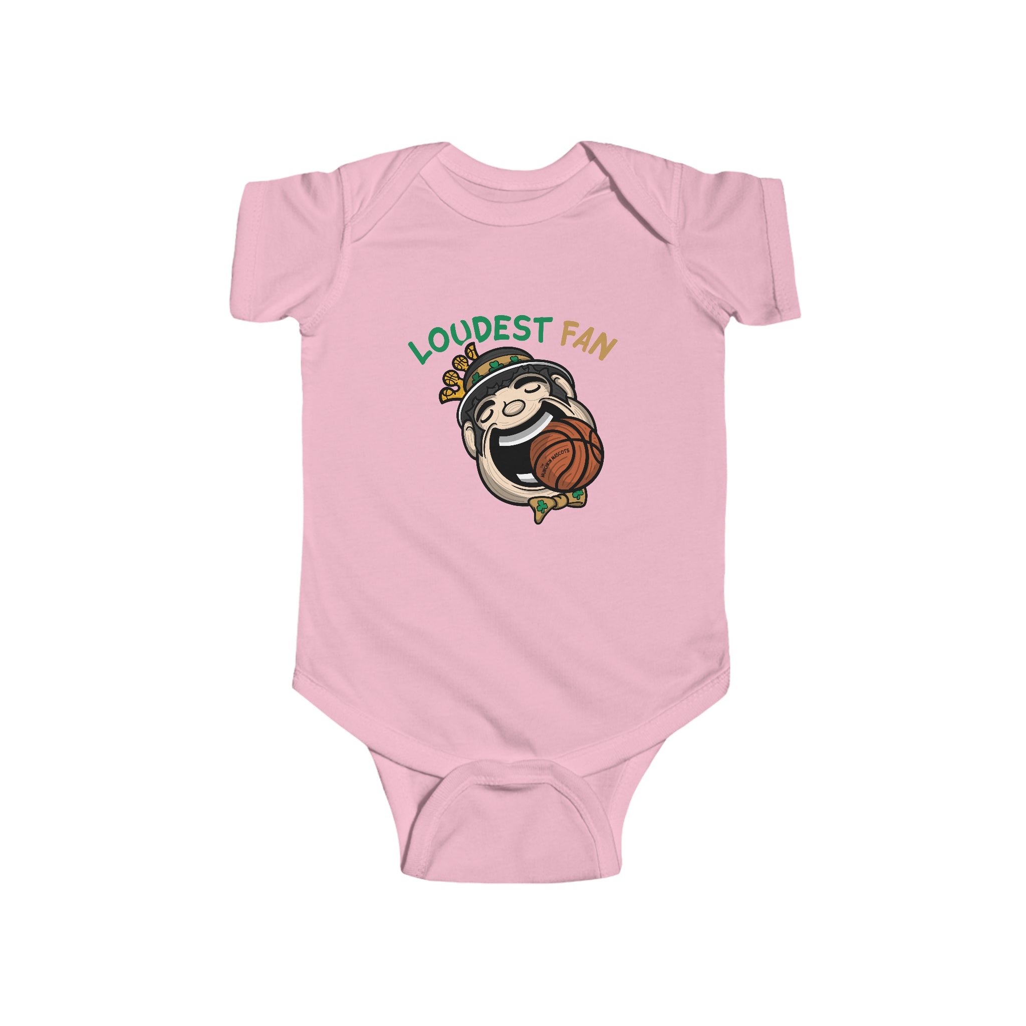 Infant Fine Jersey Bodysuit - Loudest Fan - Lil' Lucky BOS Basketball