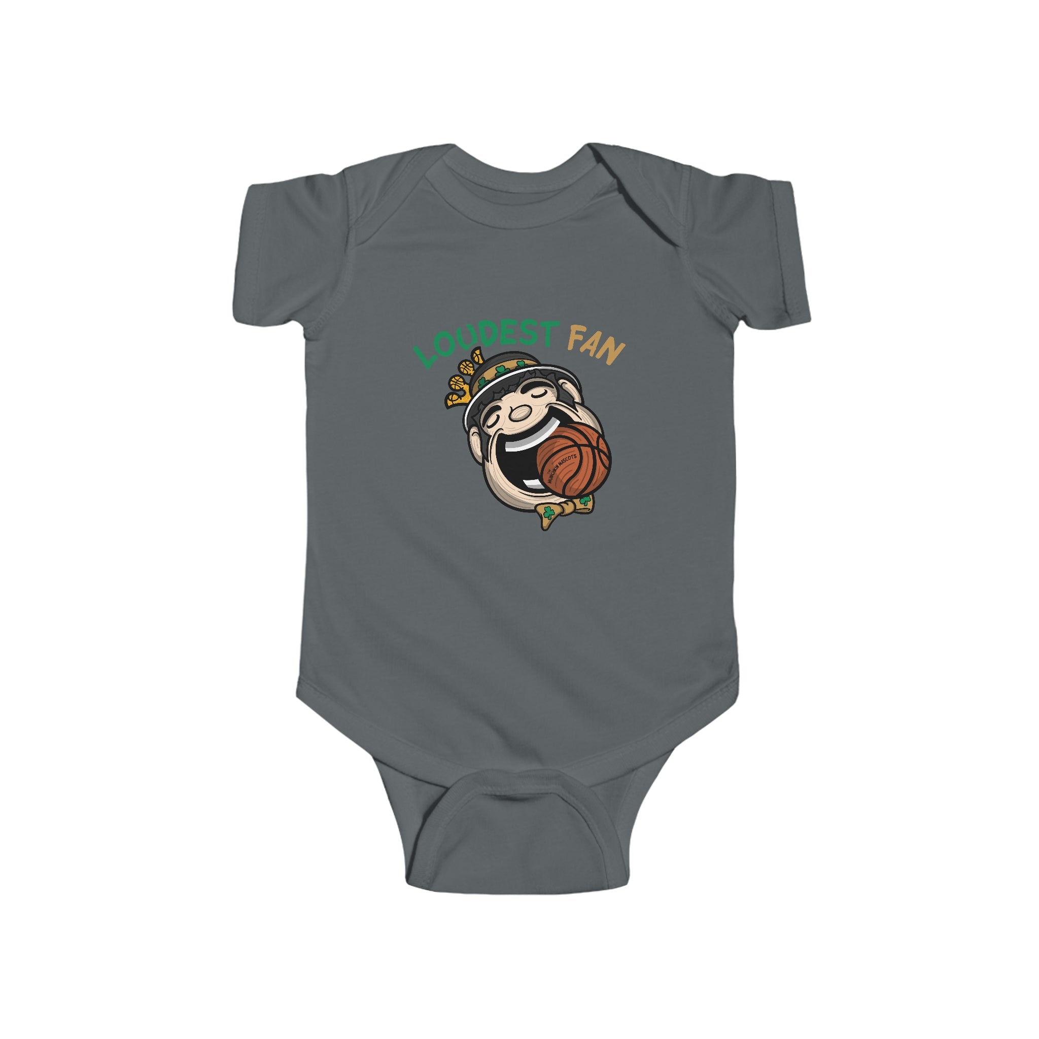 Infant Fine Jersey Bodysuit - Loudest Fan - Lil' Lucky BOS Basketball