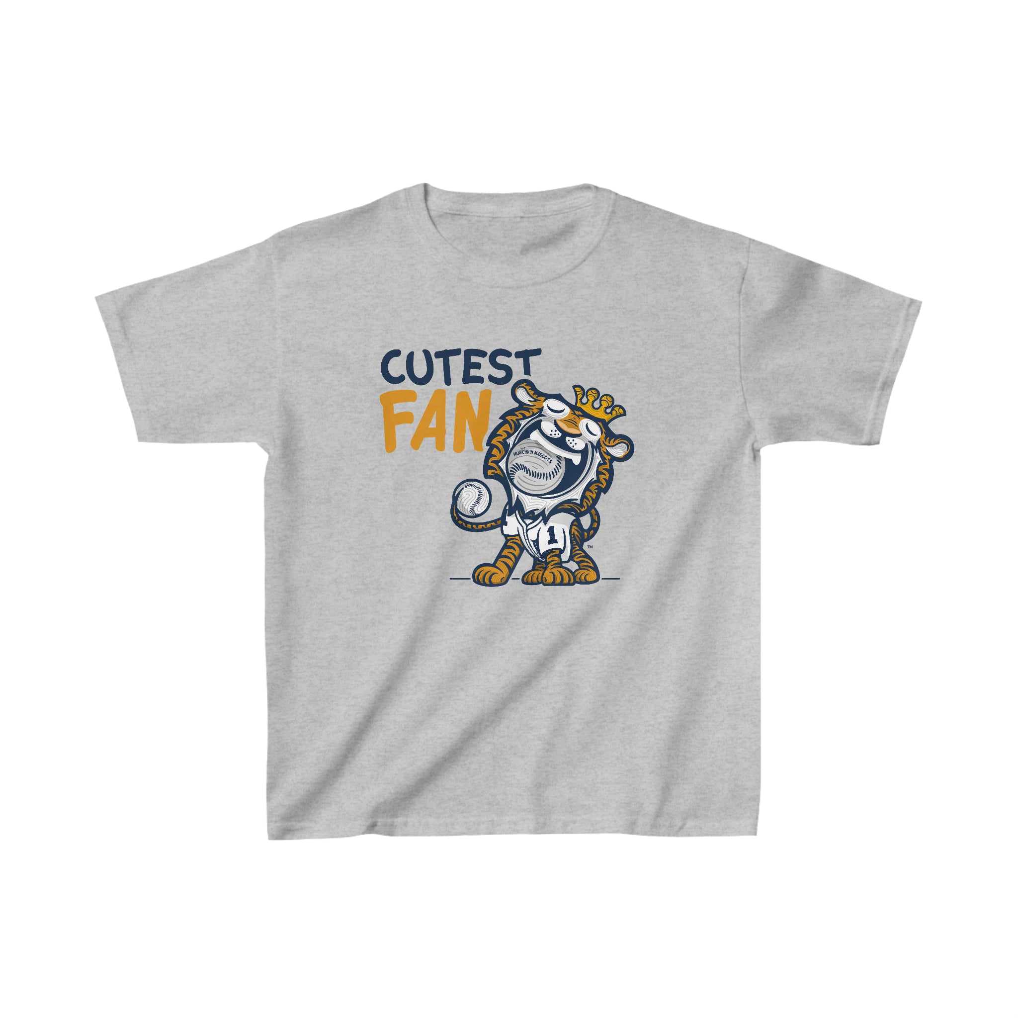 Kids Heavy Cotton™ Tee - Cutest Fan - Lil' Paws DET Baseball