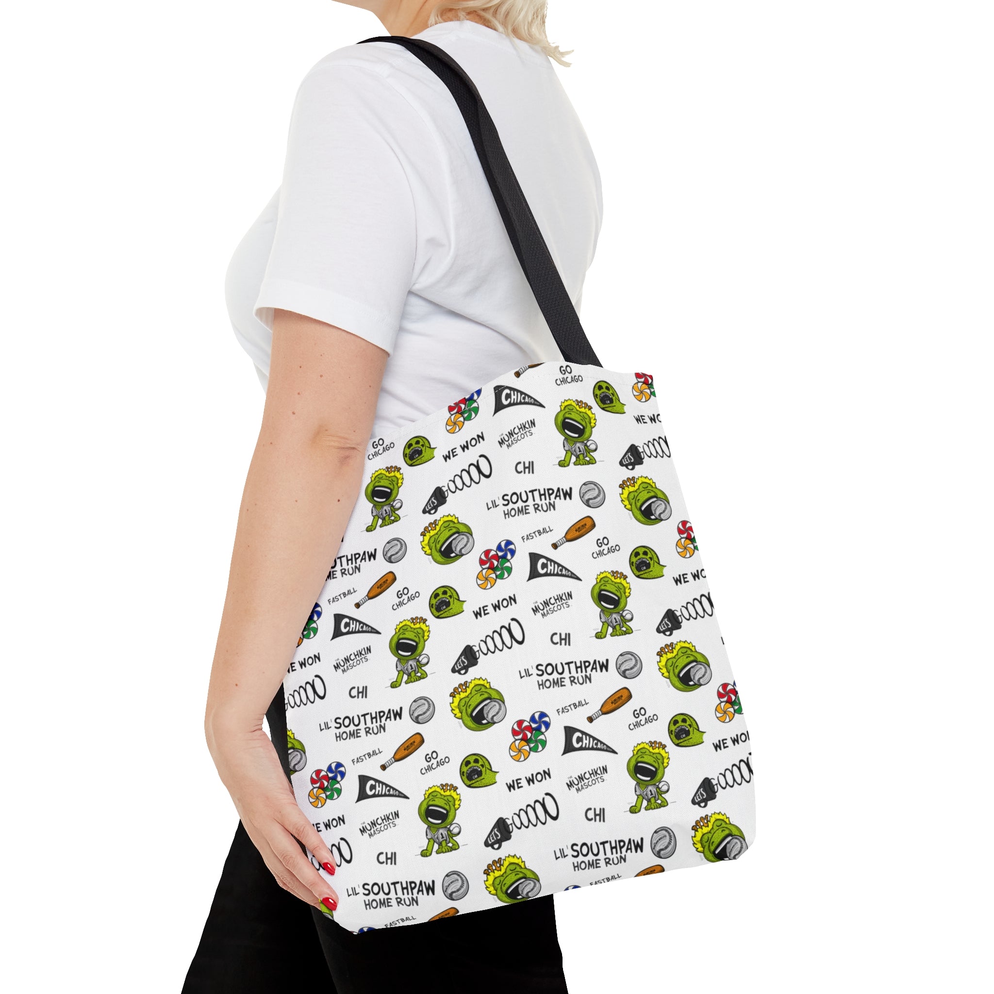 Tote Bag (AOP) - Pattern - Lil' Southpaw CHI Baseball