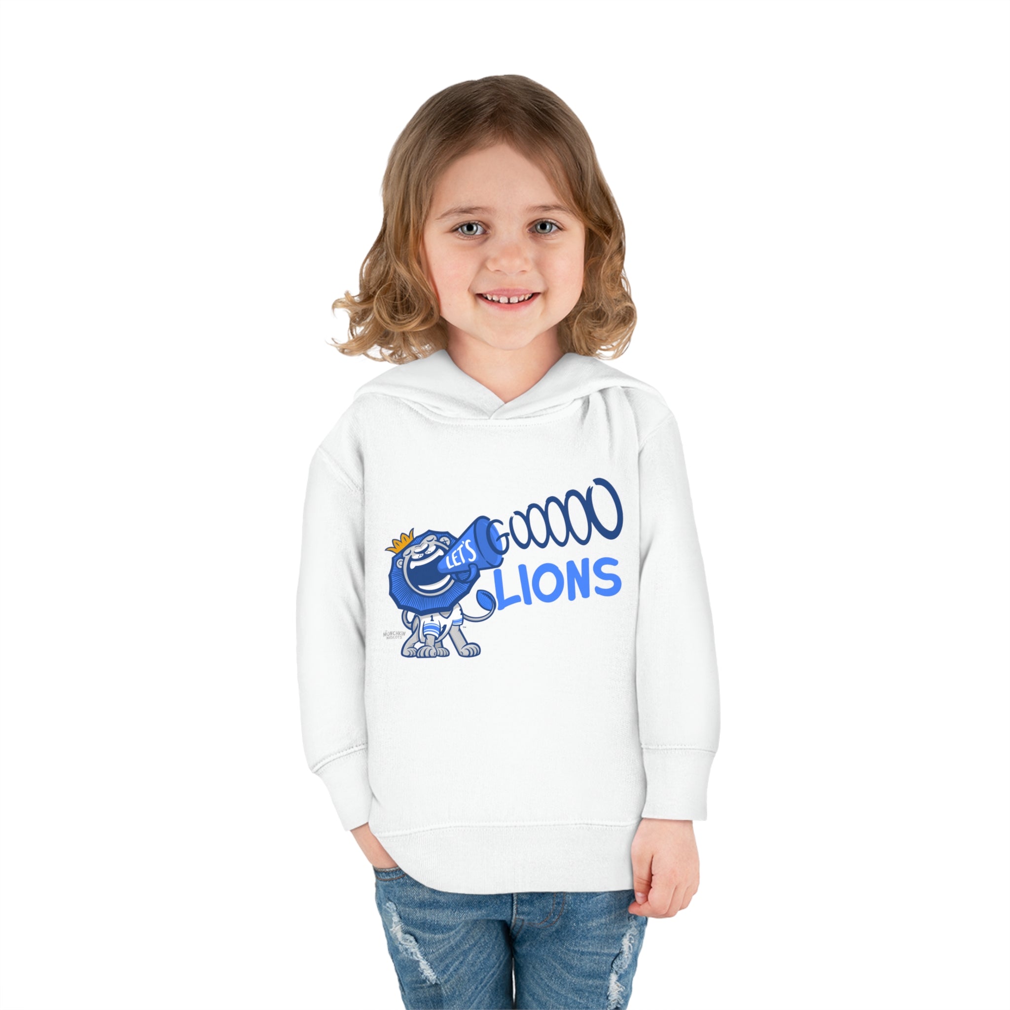 Toddler Pullover Fleece Hoodie - Let's Go - Lil' Roary DET Football