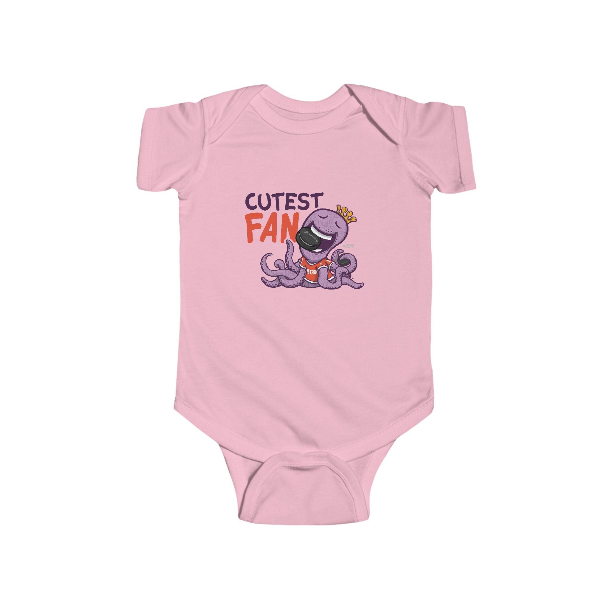 Detroit Hockey Newborn & Infant Lil' Stanley 'Cutest Fan' Jersey Bodysuit | Hand-Drawn Art | Gifts for Newborns