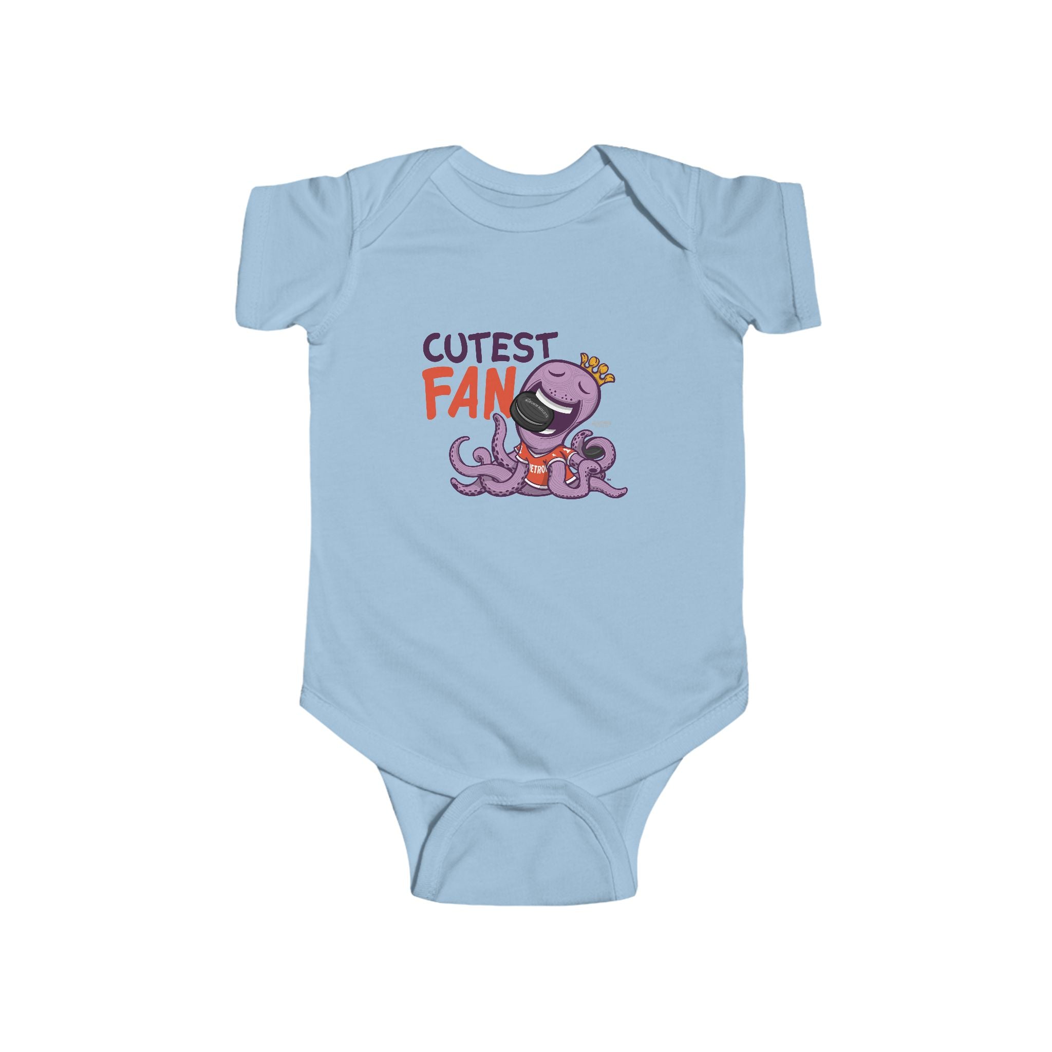 Detroit Hockey Newborn & Infant Lil' Stanley 'Cutest Fan' Jersey Bodysuit | Hand-Drawn Art | Gifts for Newborns