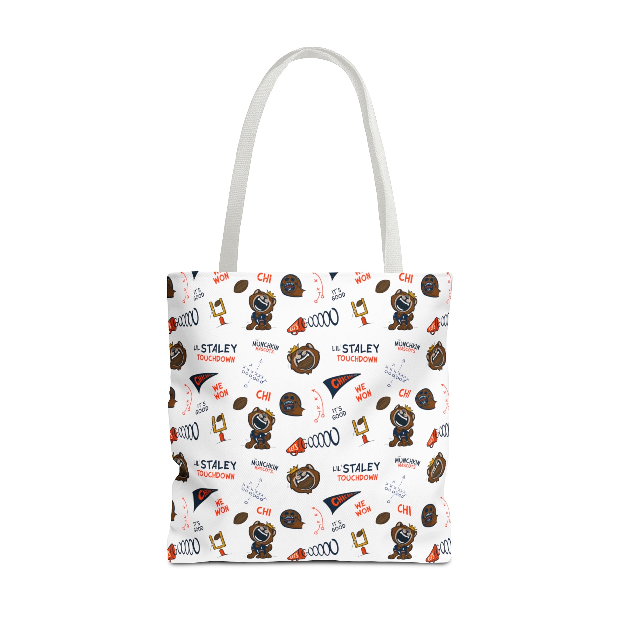 Tote Bag (AOP) - Pattern - Lil' Staley CHI Football