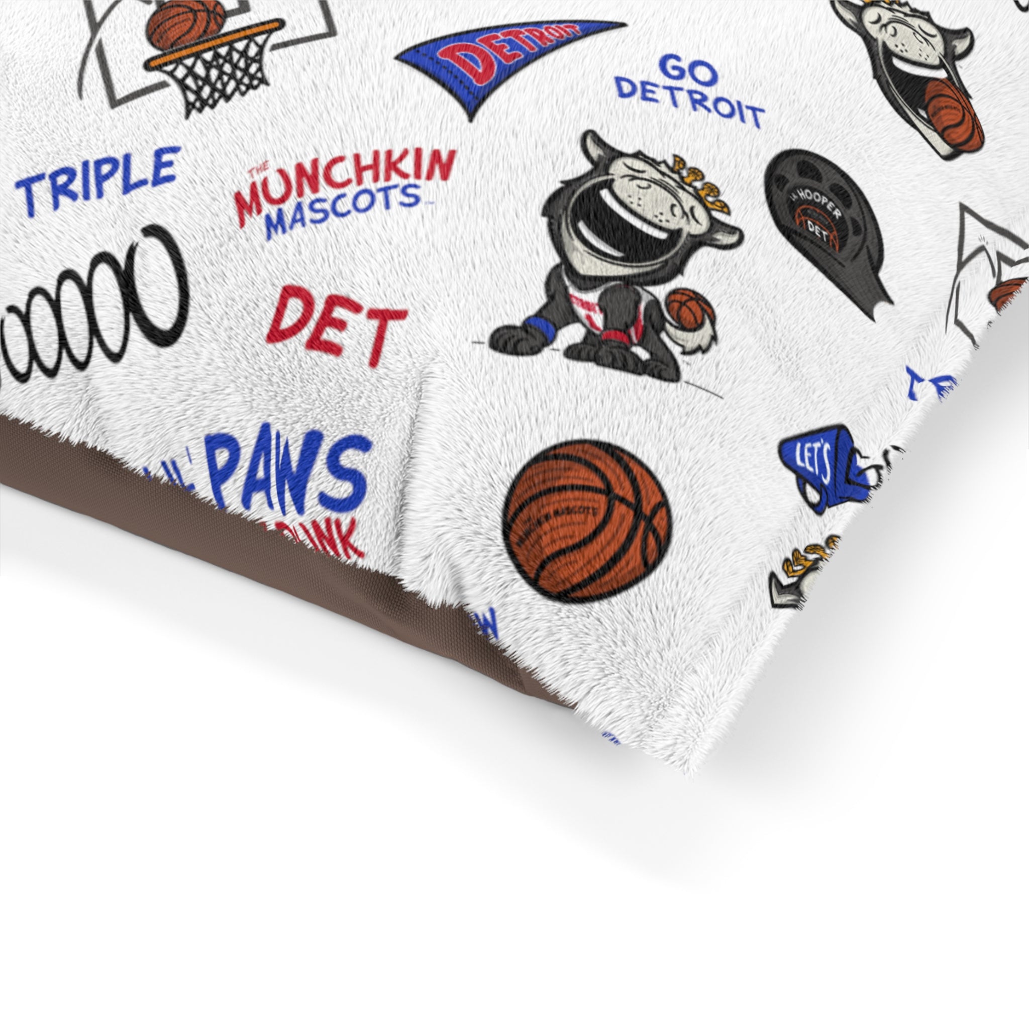 Pet Bed- Lets Go + Pattern - Lil' Hooper DET Basketball