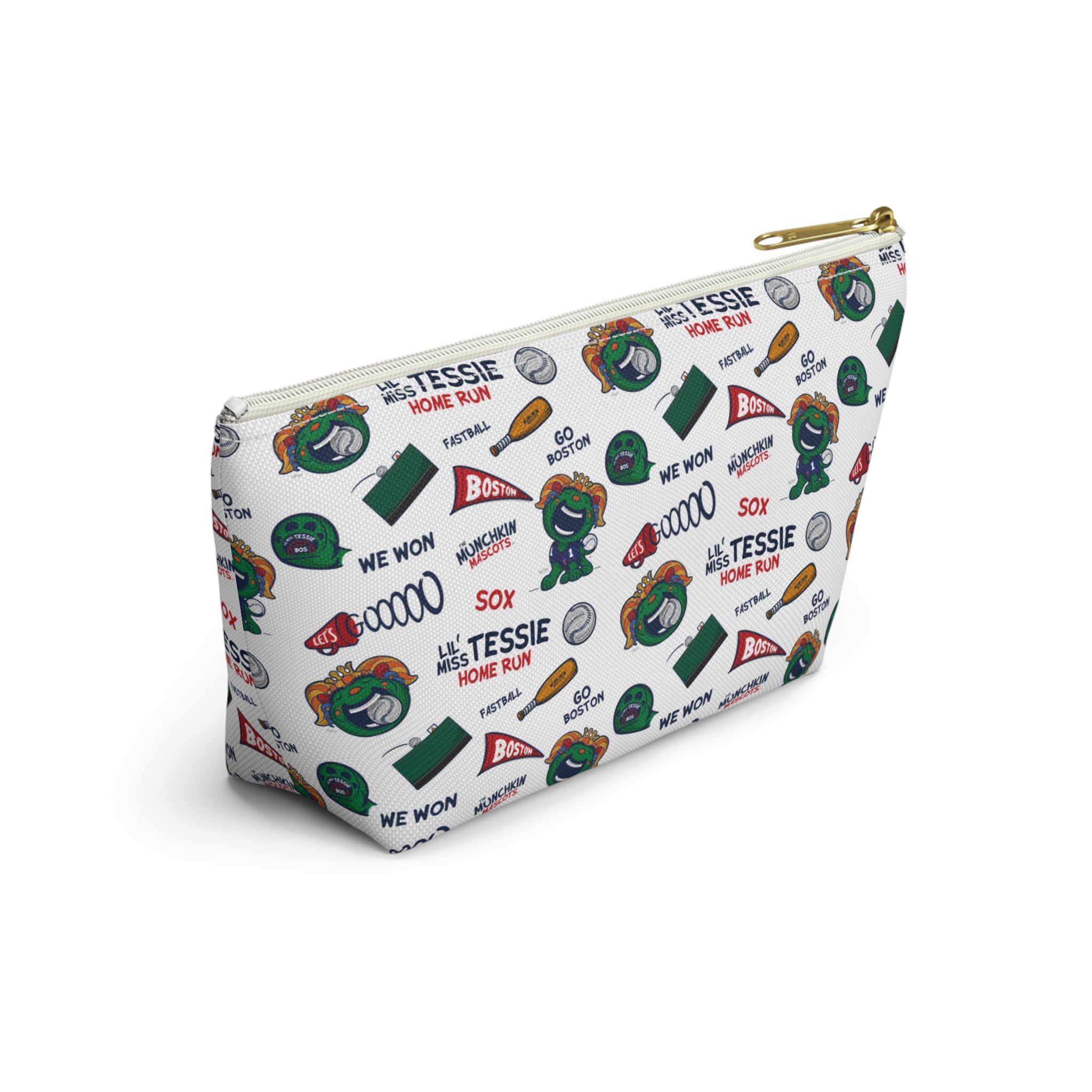 Boston Baseball Accessory Pouch Lil' Miss Tessie Themed | Hand-Drawn Art | Gifts for Kids