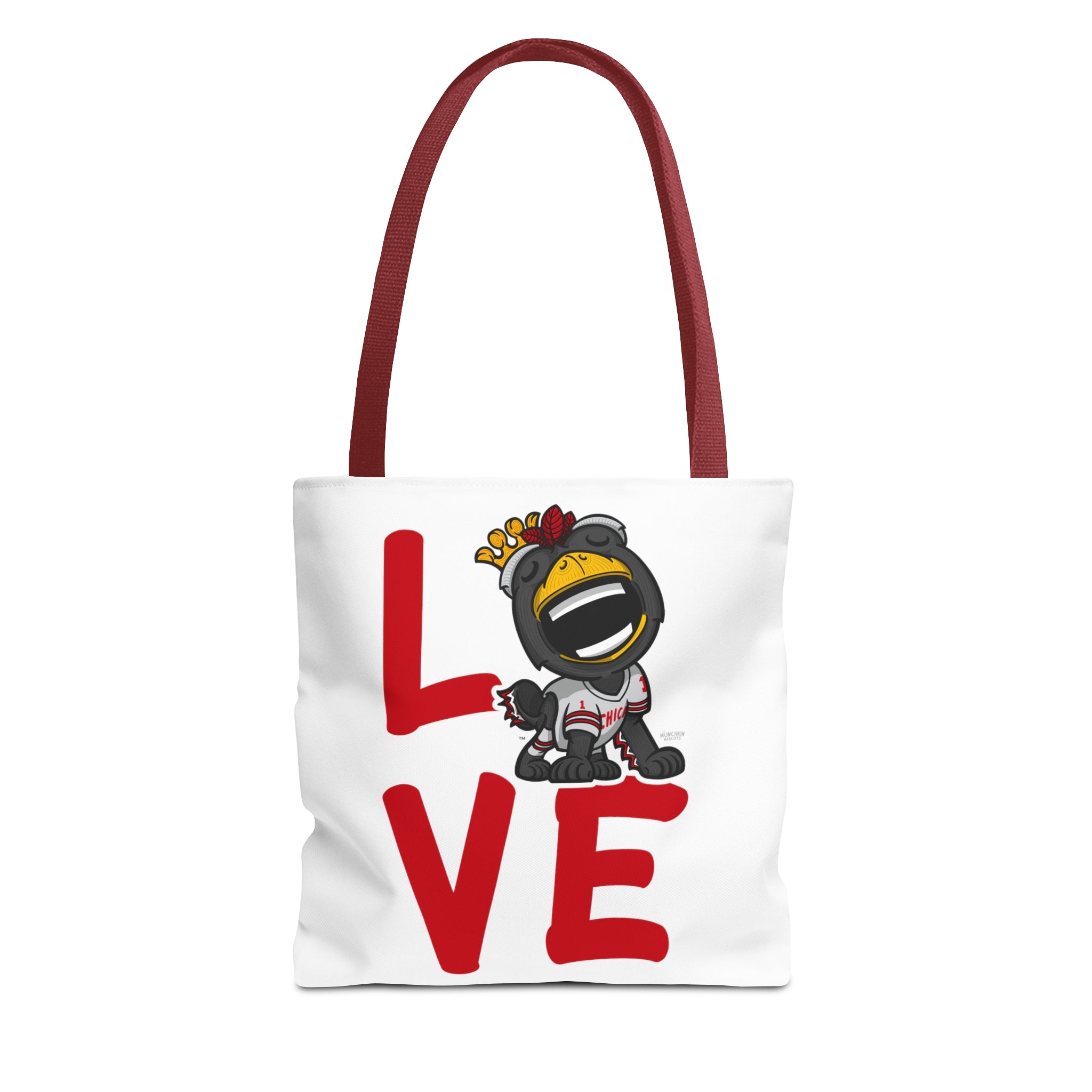 Tote Bag (AOP) - LOVE + Lets Go - Lil' Tommy CHI Hockey