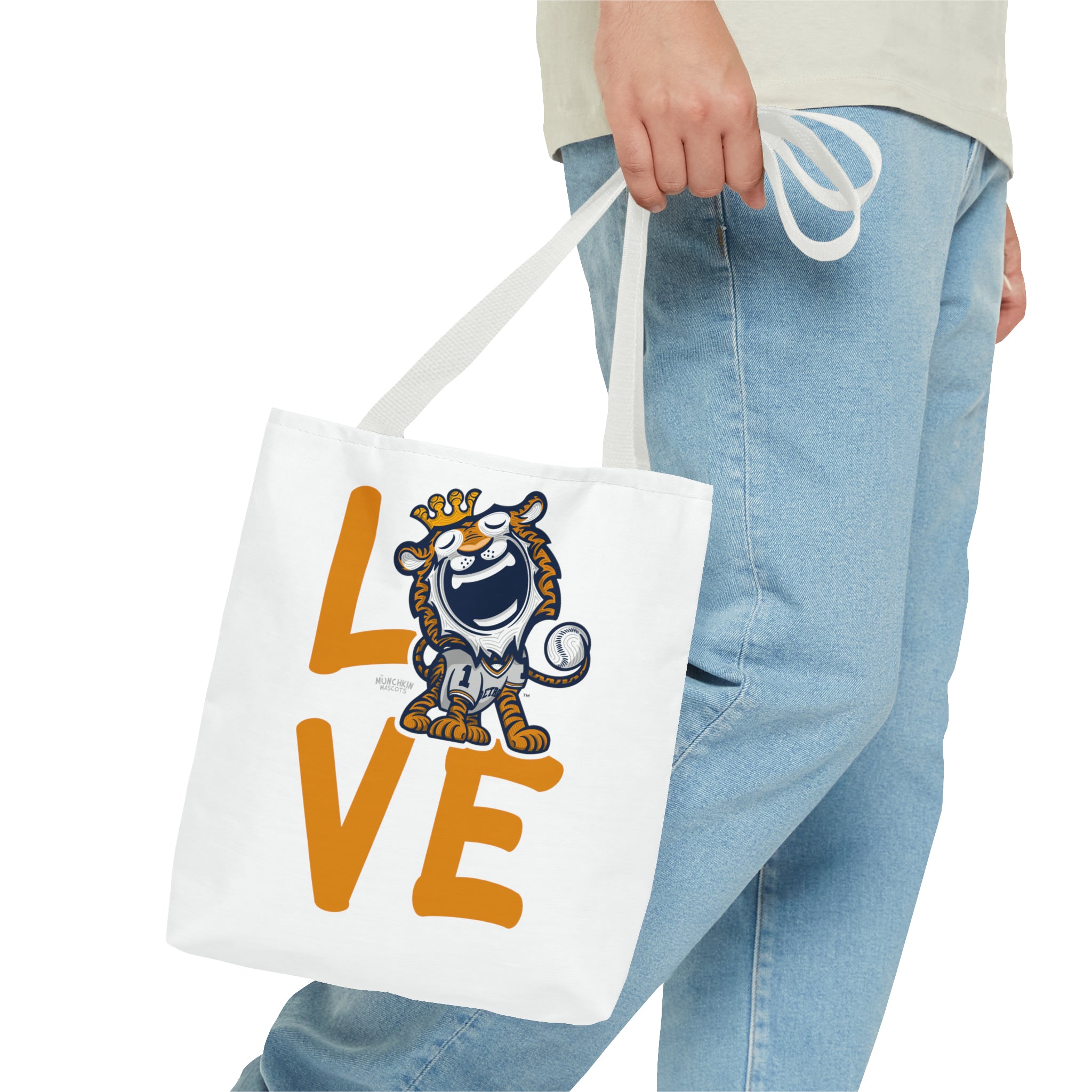 Tote Bag (AOP) - LOVE + Lets Go - Lil' Paws DET Baseball