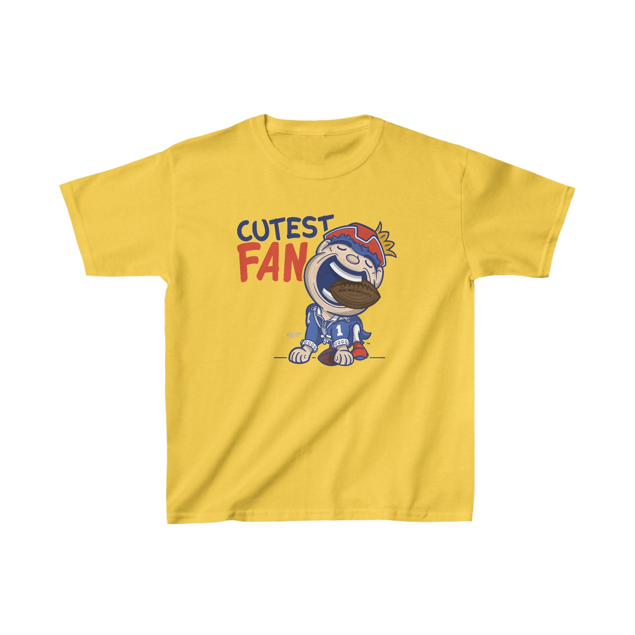 Kids Heavy Cotton™ Tee - Cutest Fan - Lil' Pat NE Football