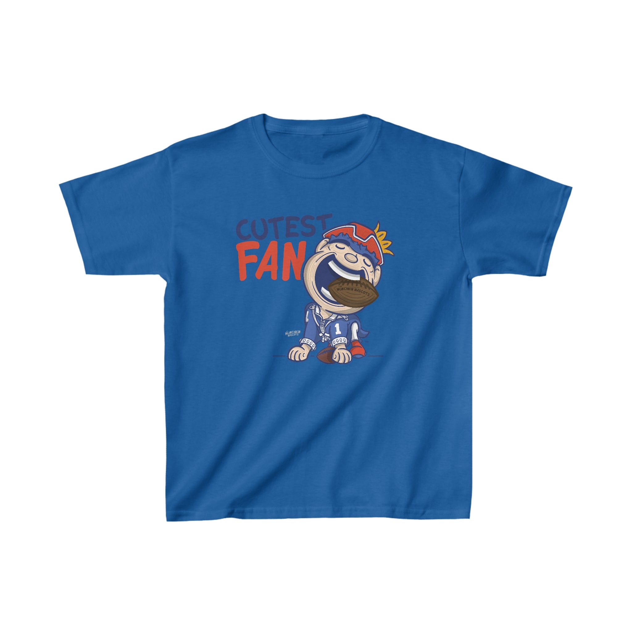 Kids Heavy Cotton™ Tee - Cutest Fan - Lil' Pat NE Football