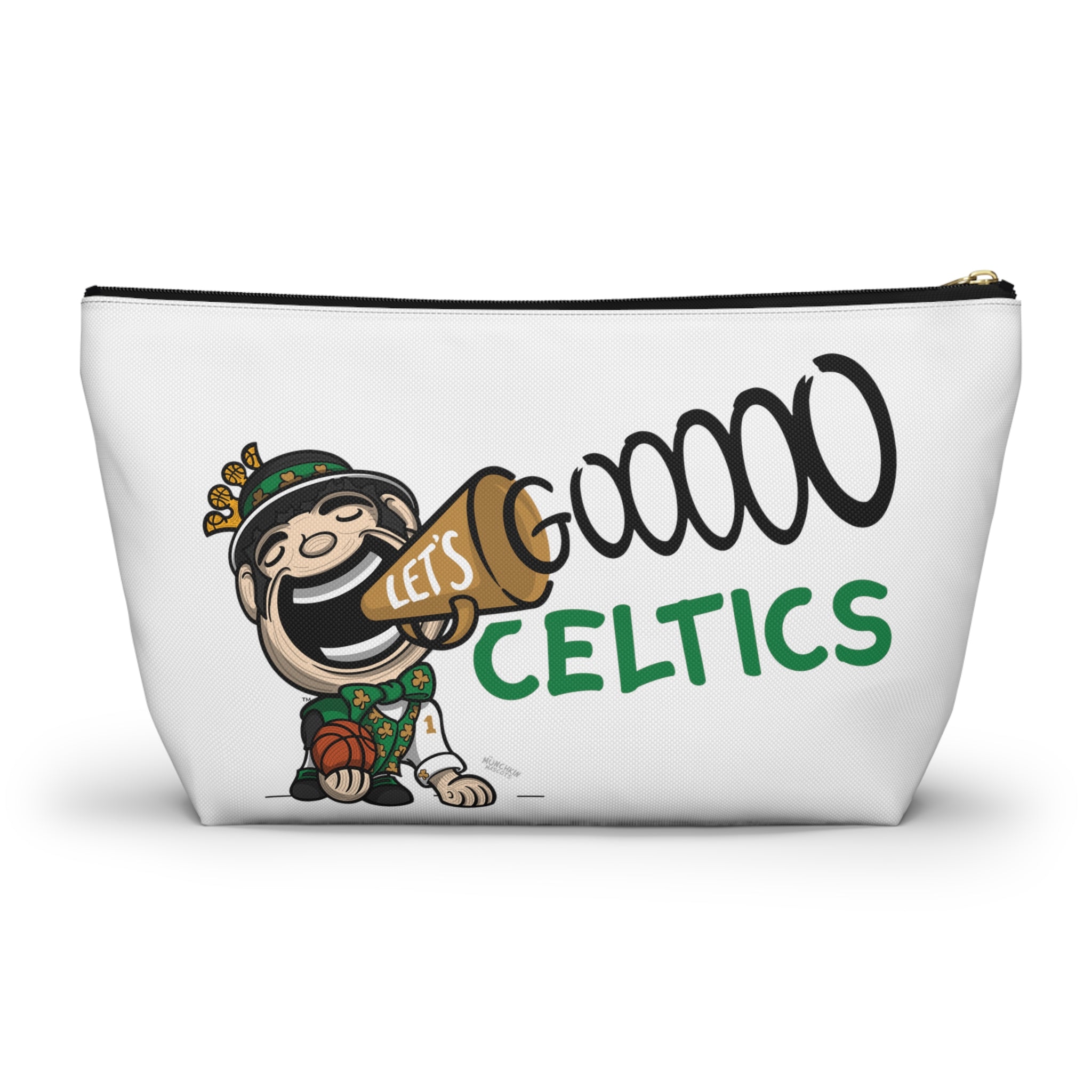 Accessory Pouch w T-bottom - Pattern- Lil' Lucky BOS Basketball