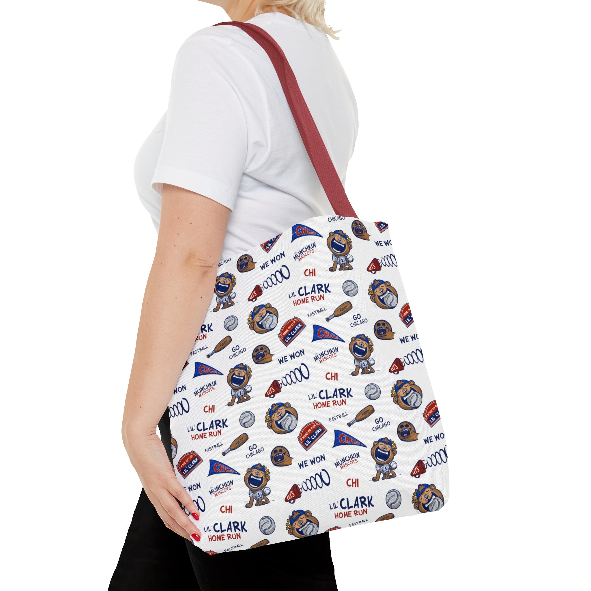 Tote Bag (AOP) - Pattern - Lil' Clark CHI Baseball