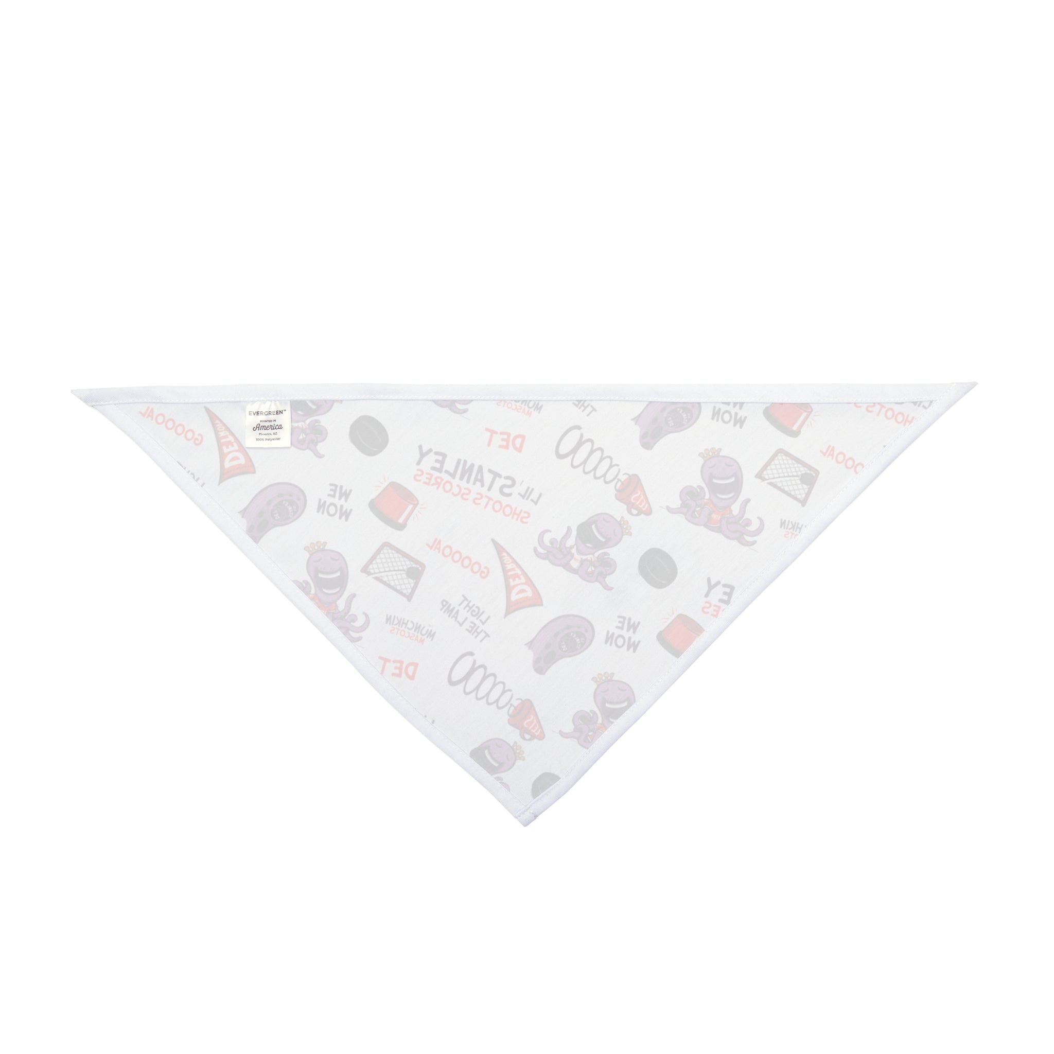 Pet Bandana - Pattern - Lil' Stanley DET Hockey