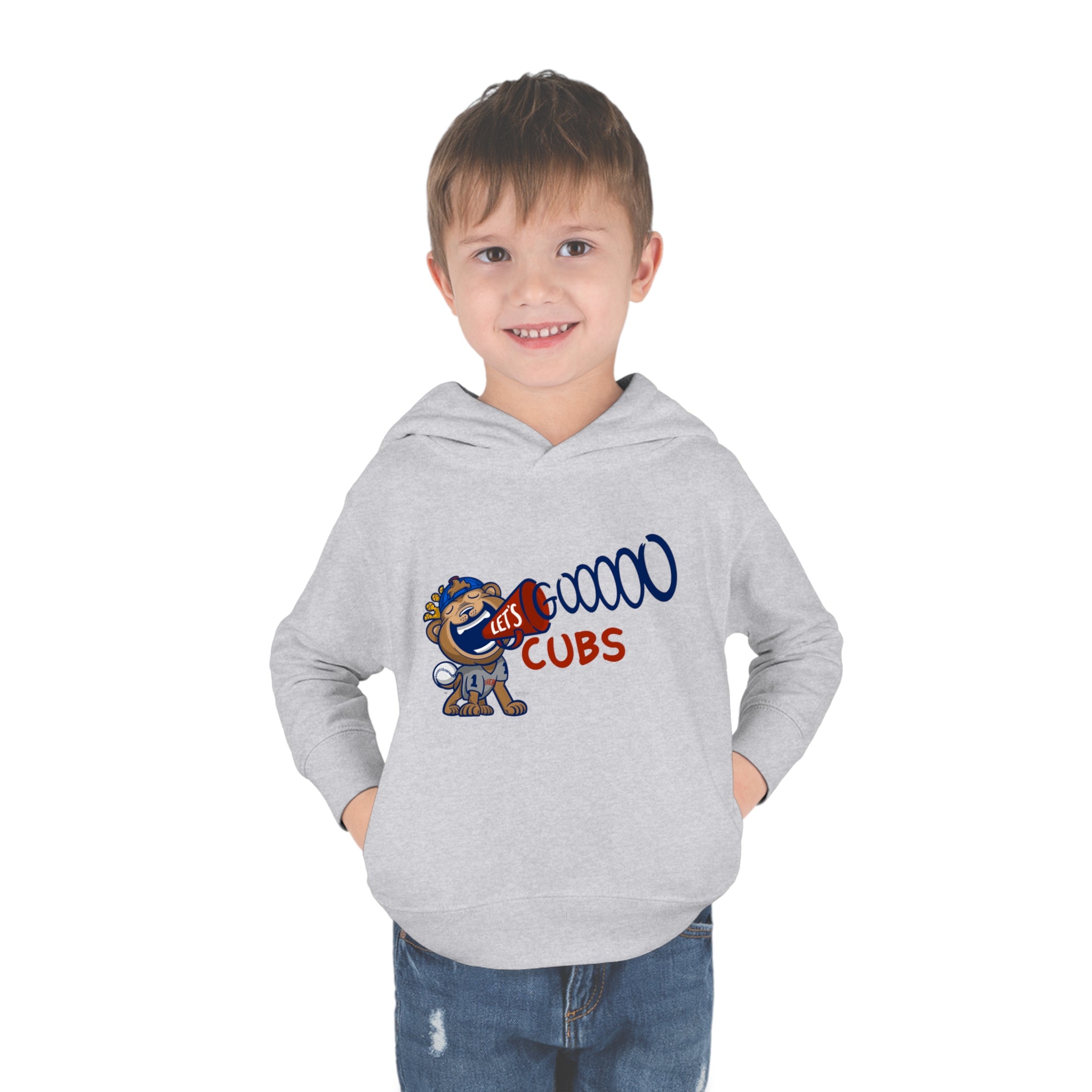 Toddler Pullover Fleece Hoodie - Let's Go - Lil' Clark CHI Baseball