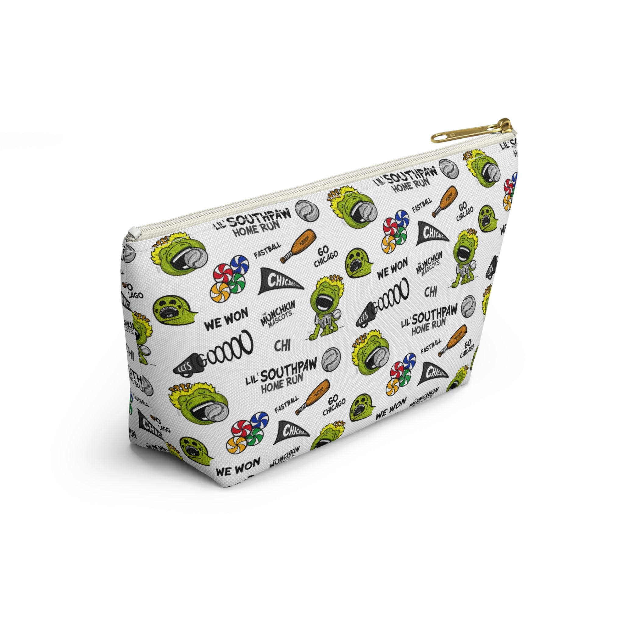 Chicago Baseball Accessory Pouch Lil' Southpaw Themed | Hand-Drawn Art | Gifts for Kids
