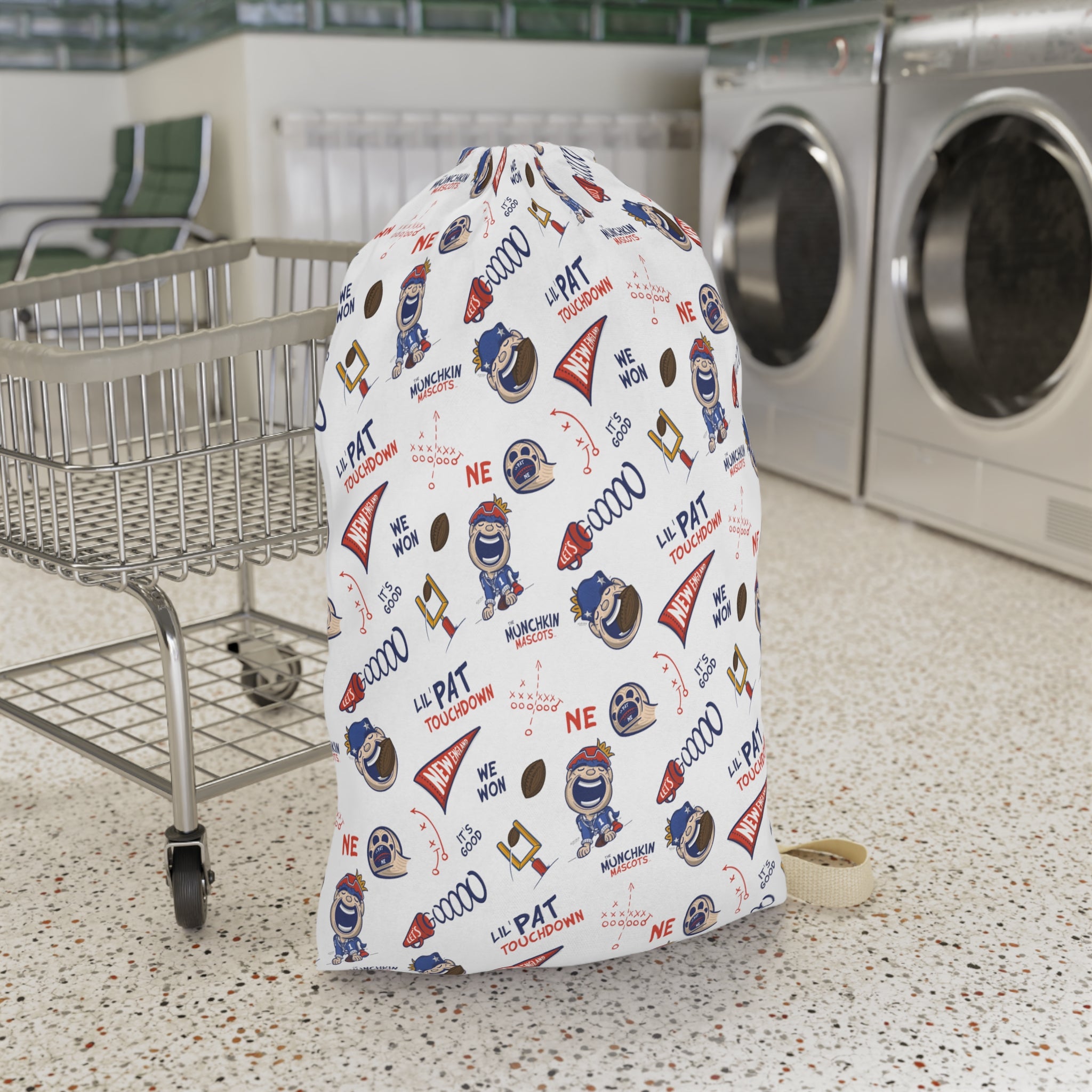 Laundry Bag - Pattern - Lil' Pat NE Football