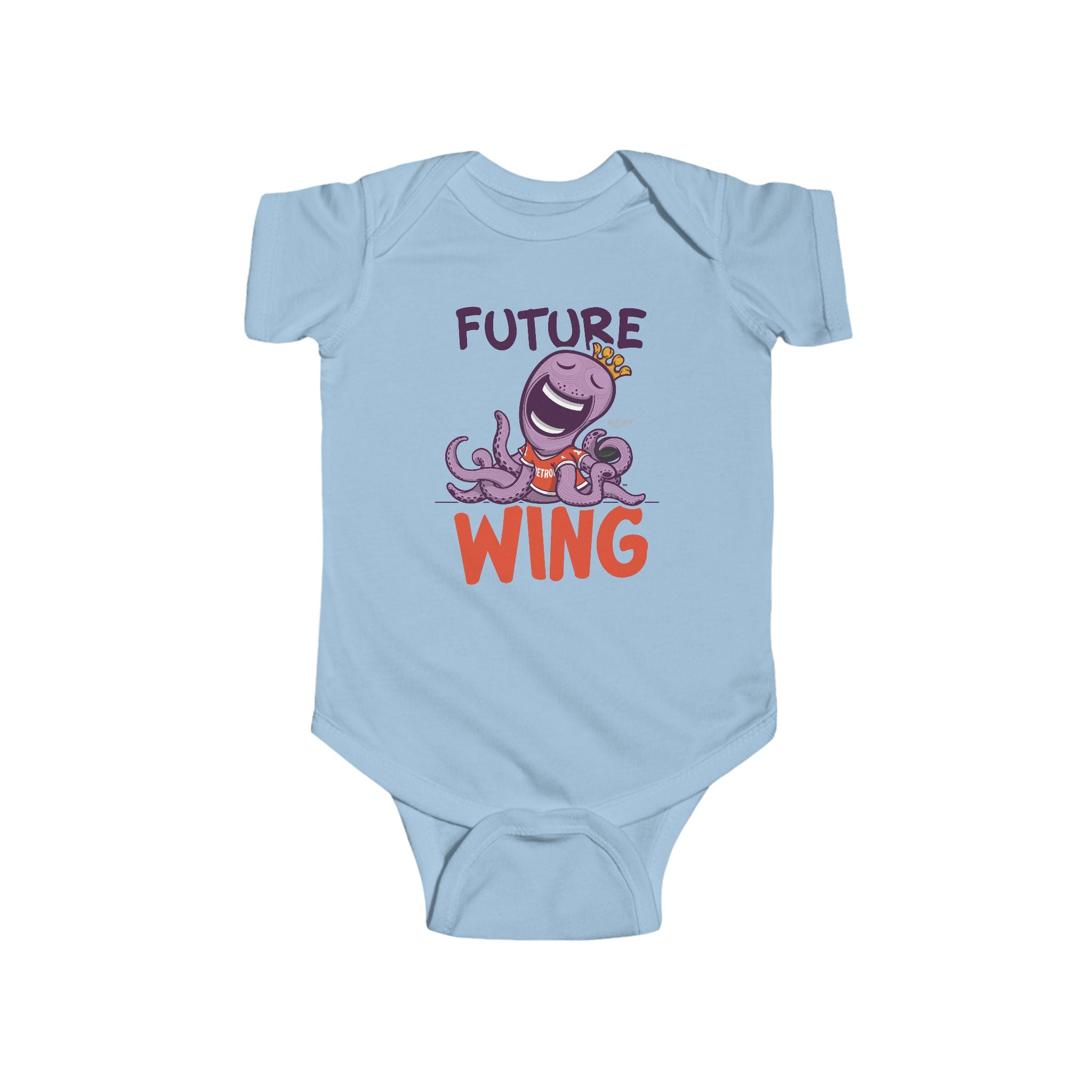Detroit Hockey Newborn & Infant Lil' Stanley 'Future' Jersey Bodysuit | Hand-Drawn Art | Gifts for Newborns