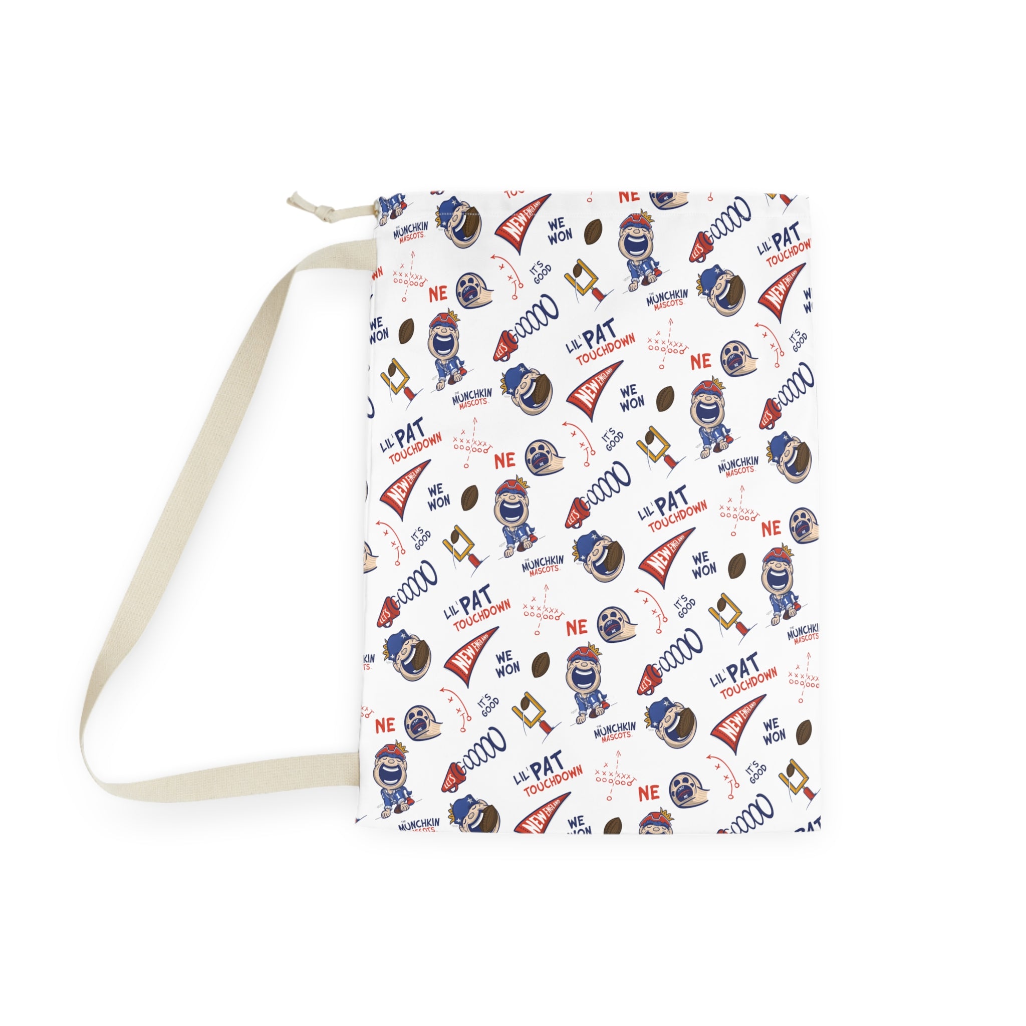 Laundry Bag - Pattern - Lil' Pat NE Football