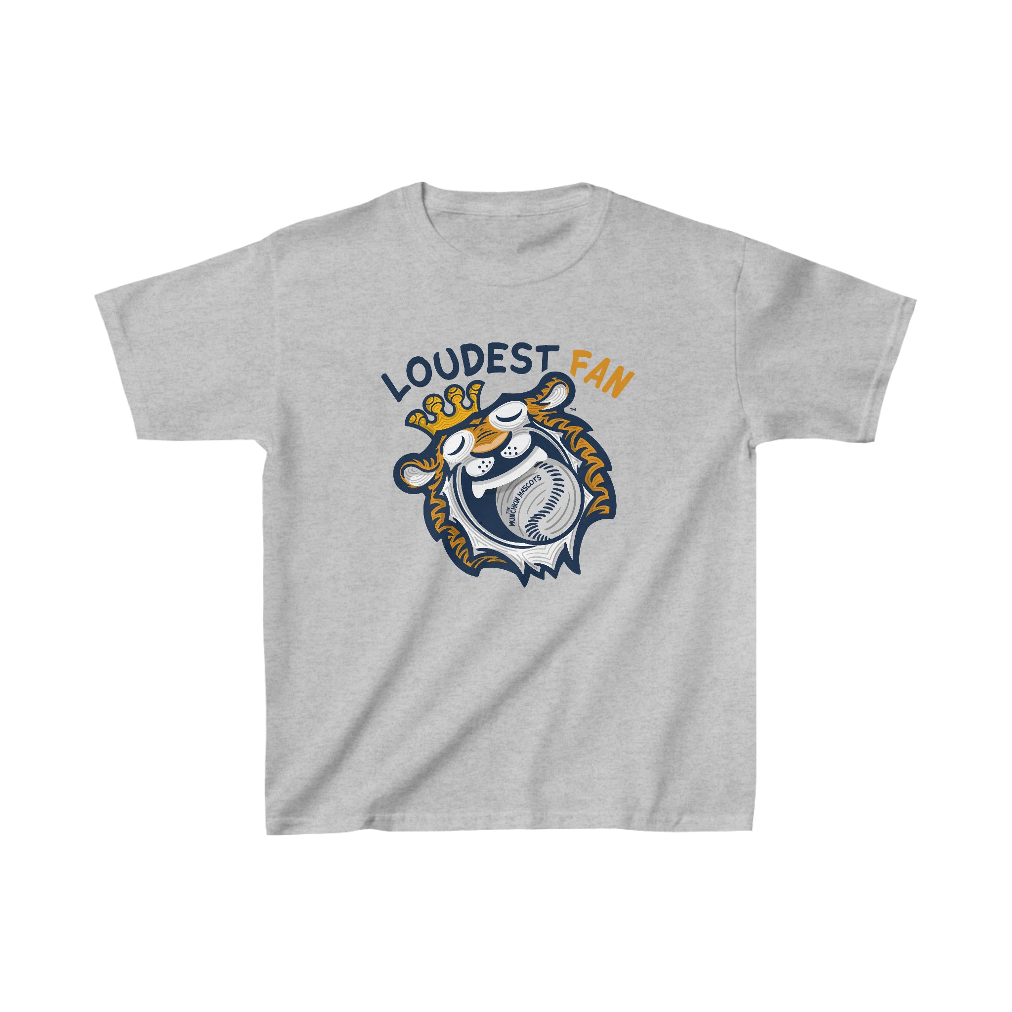 Kids Heavy Cotton™ Tee - Loudest Fan - Lil' Paws DET Baseball