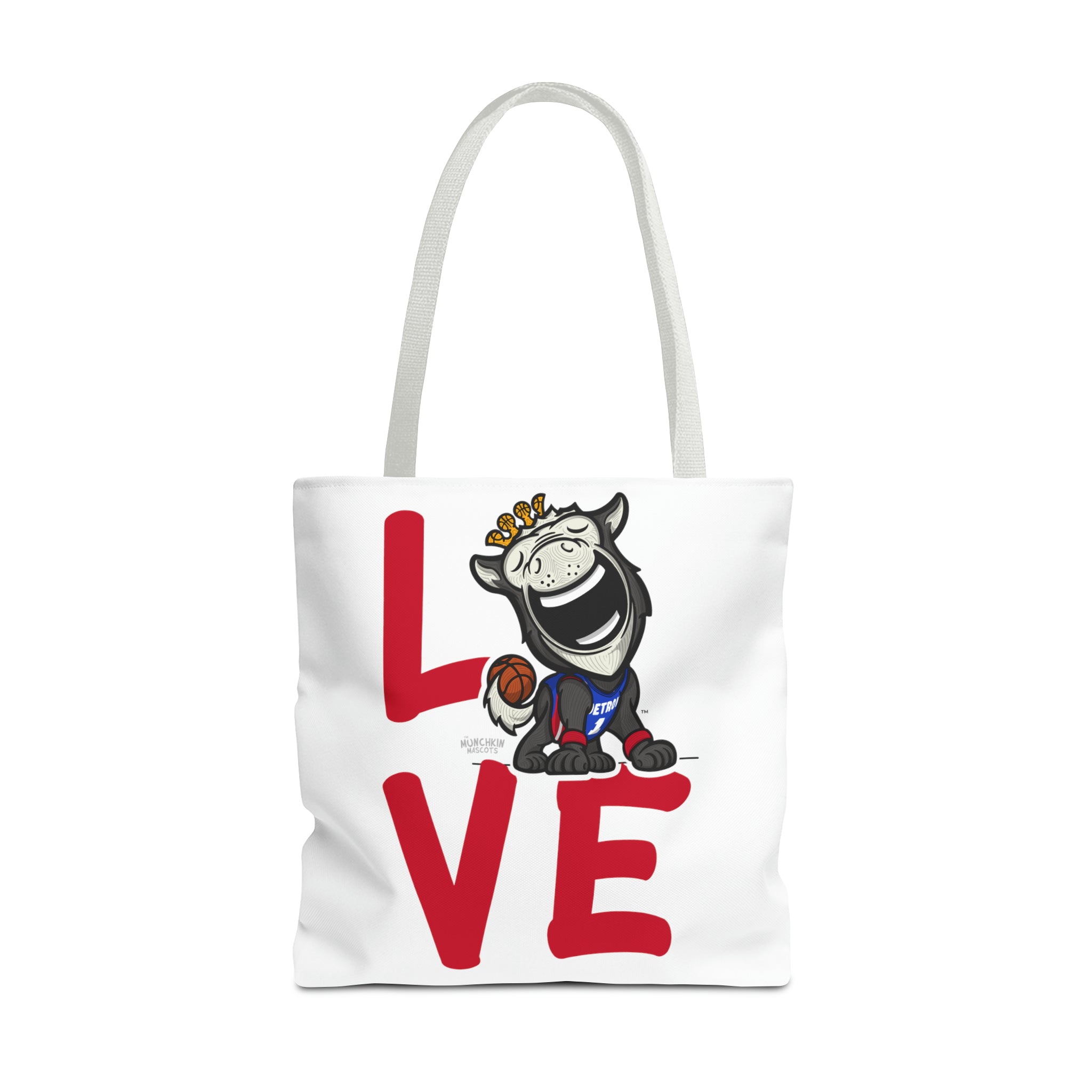 Tote Bag (AOP) - LOVE + Lets Go - Lil' Hooper DET Basketball