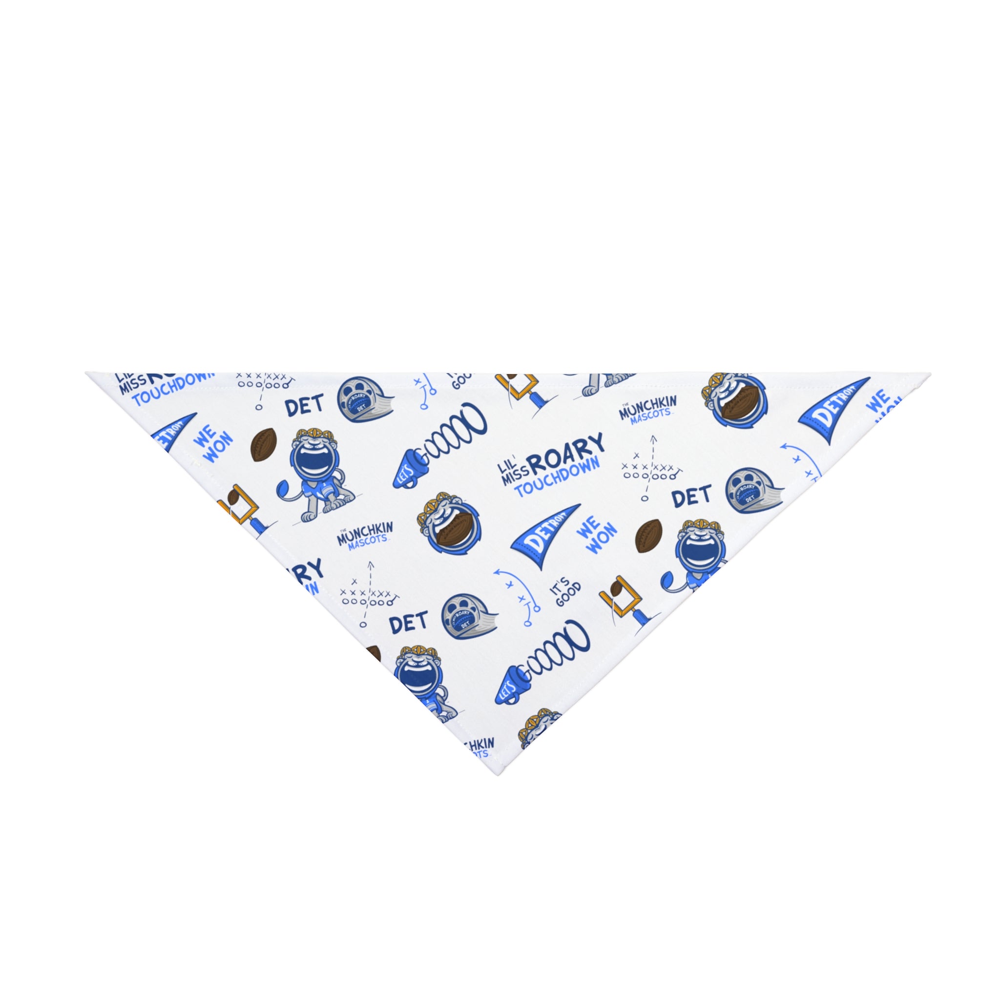 Pet Bandana - Pattern - Lil' Miss Roary DET Football