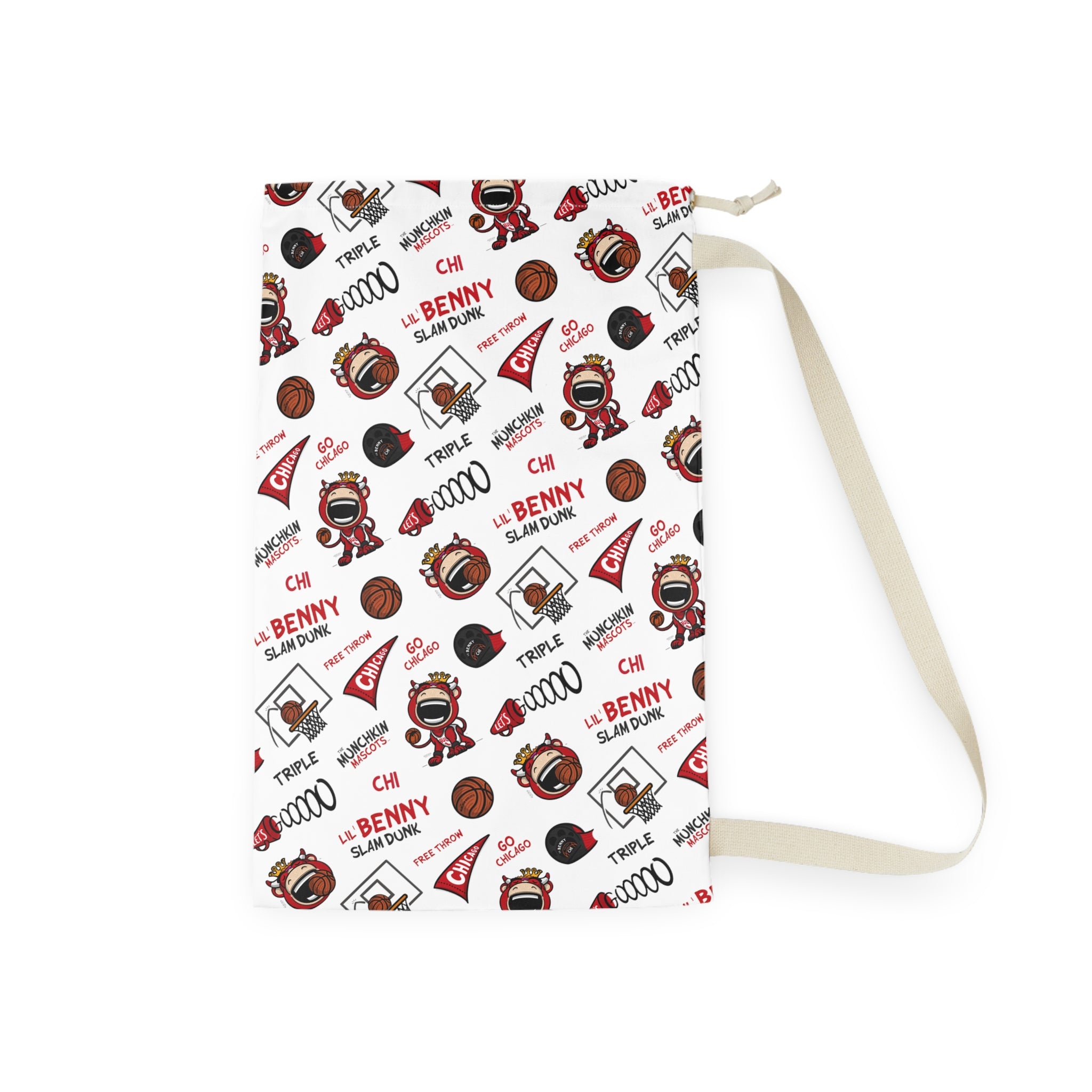 Laundry Bag - Pattern - Lil' Benny CHI Basketball