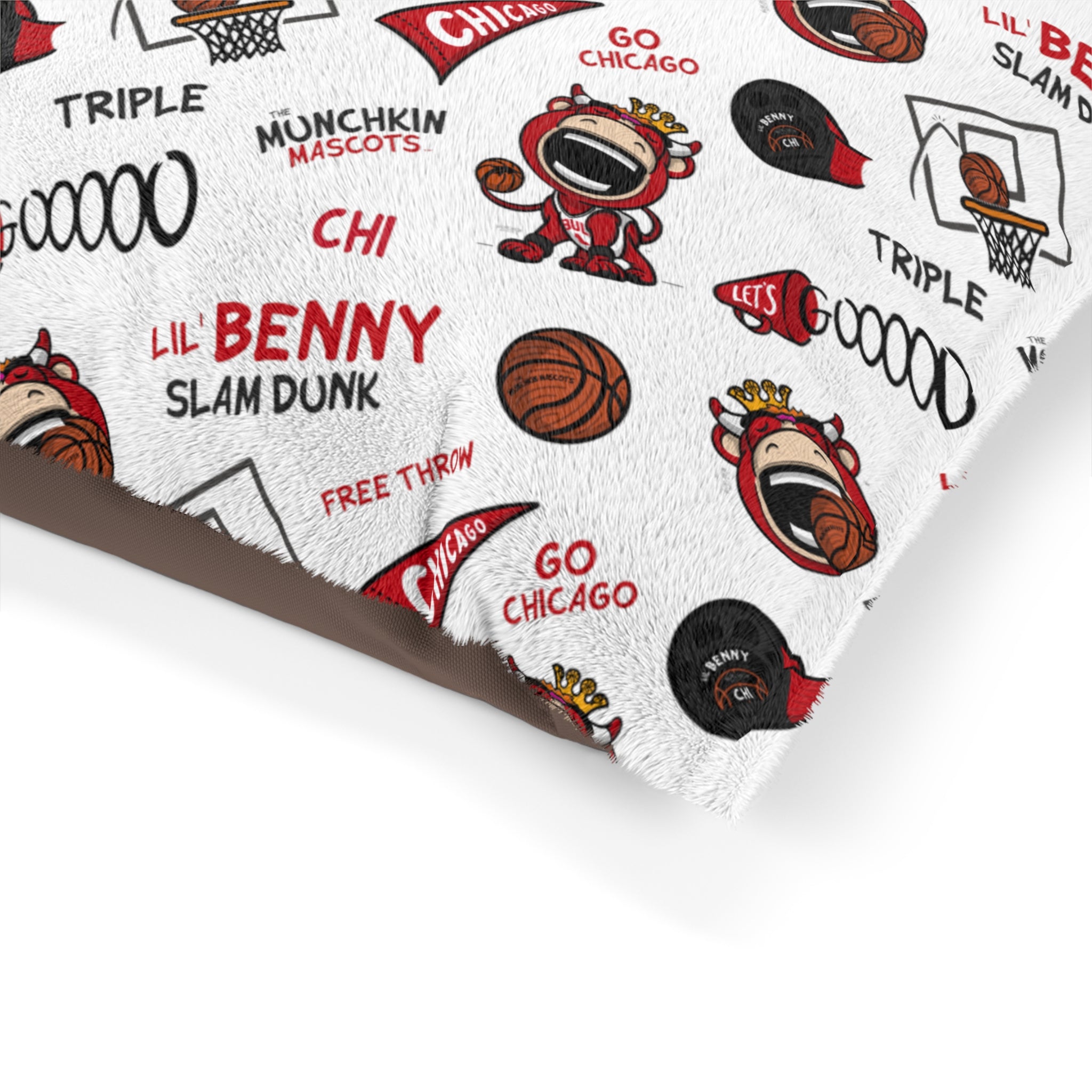 Pet Bed - Lets Go + Pattern - Lil' Benny CHI Basketball