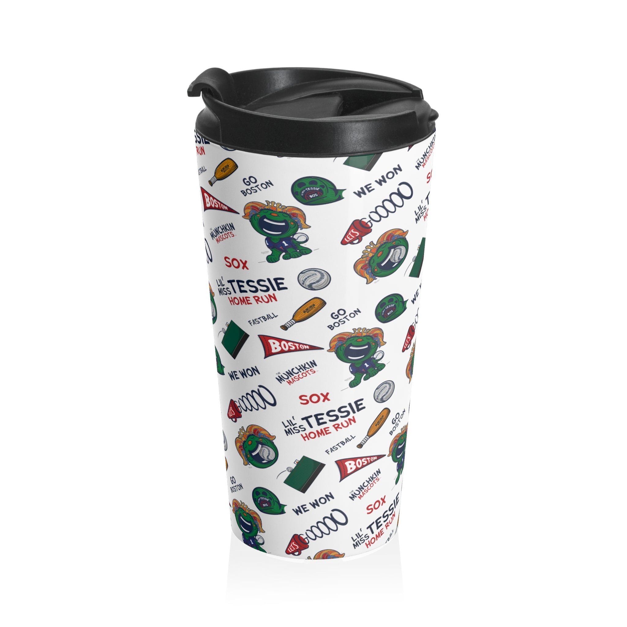 Stainless Steel Travel Mug - Lil' Miss Tessie BOS Baseball