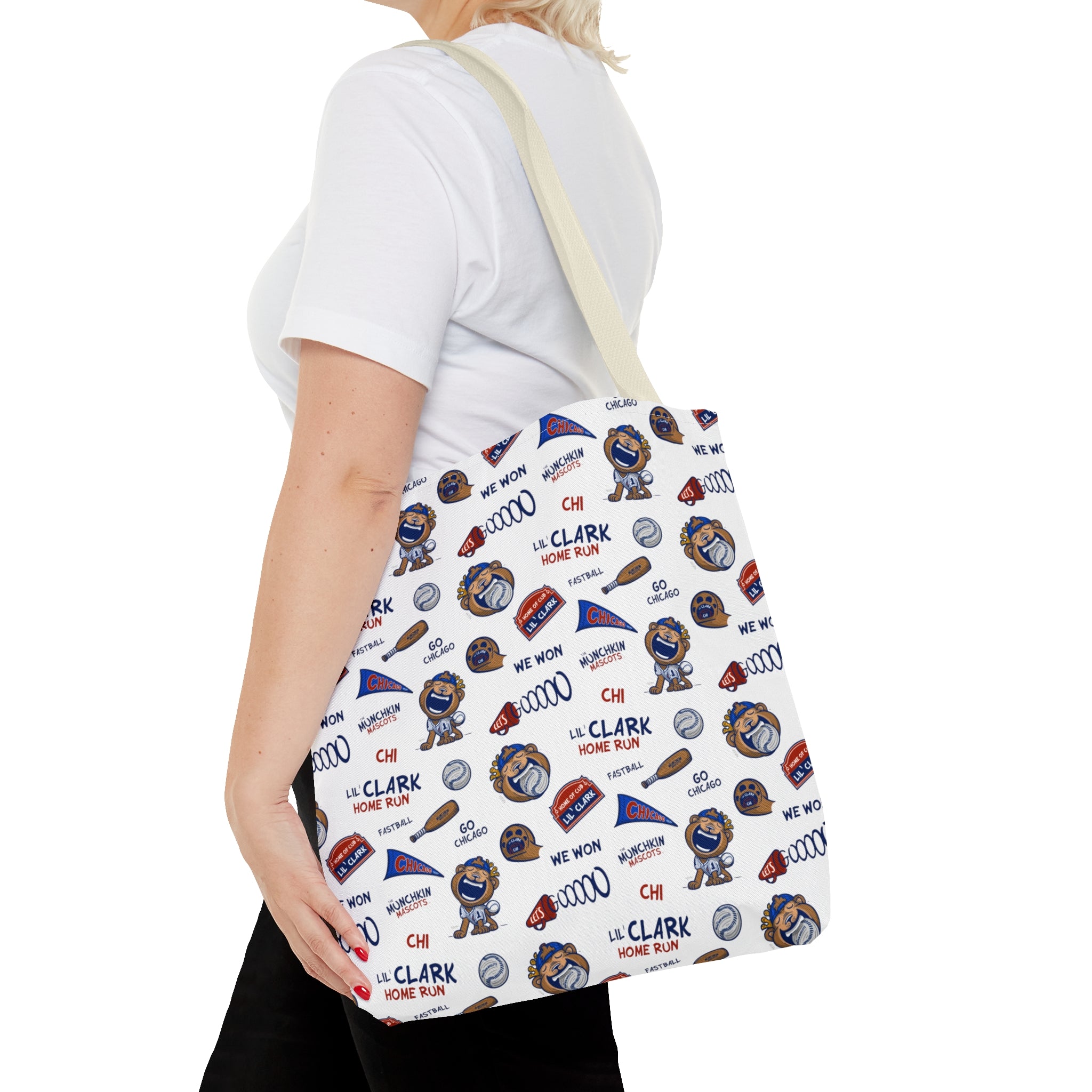 Tote Bag (AOP) - Pattern - Lil' Clark CHI Baseball