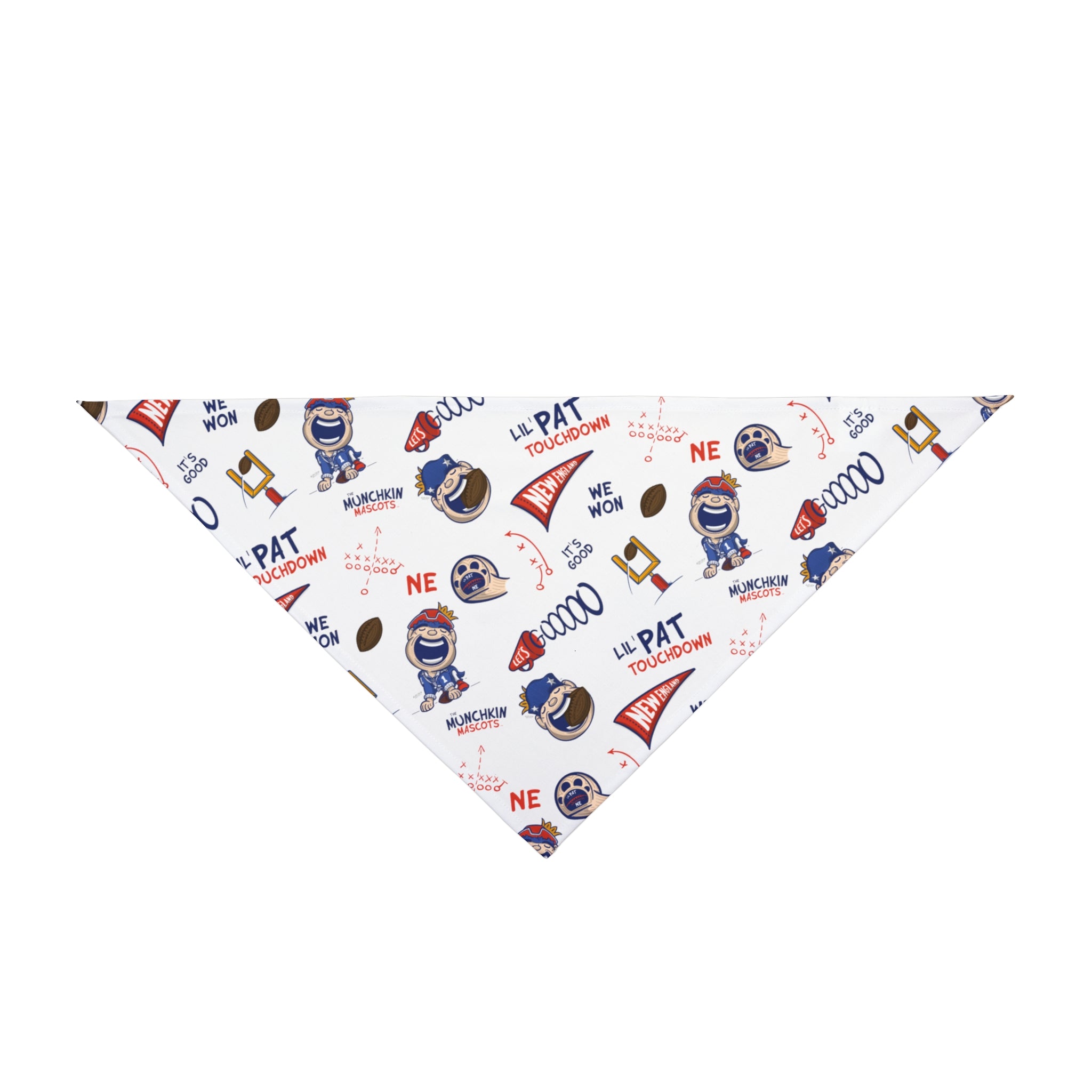 Pet Bandana - Pattern - Lil' Pat NE Football