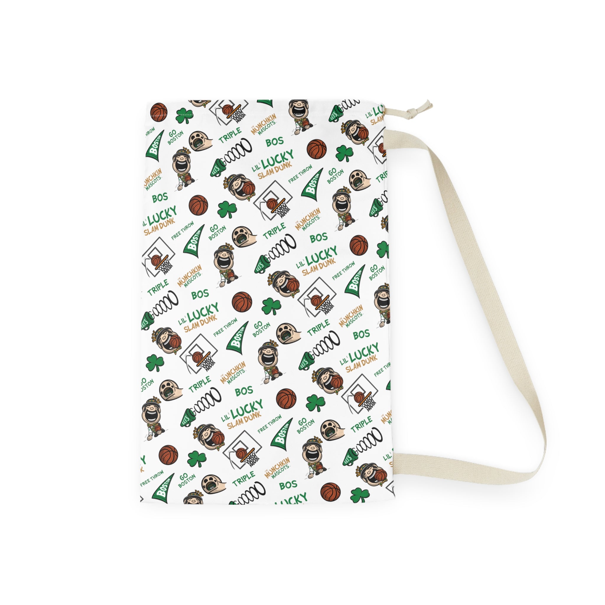 Laundry Bag - Pattern - Lil' Lucky BOS Basketball