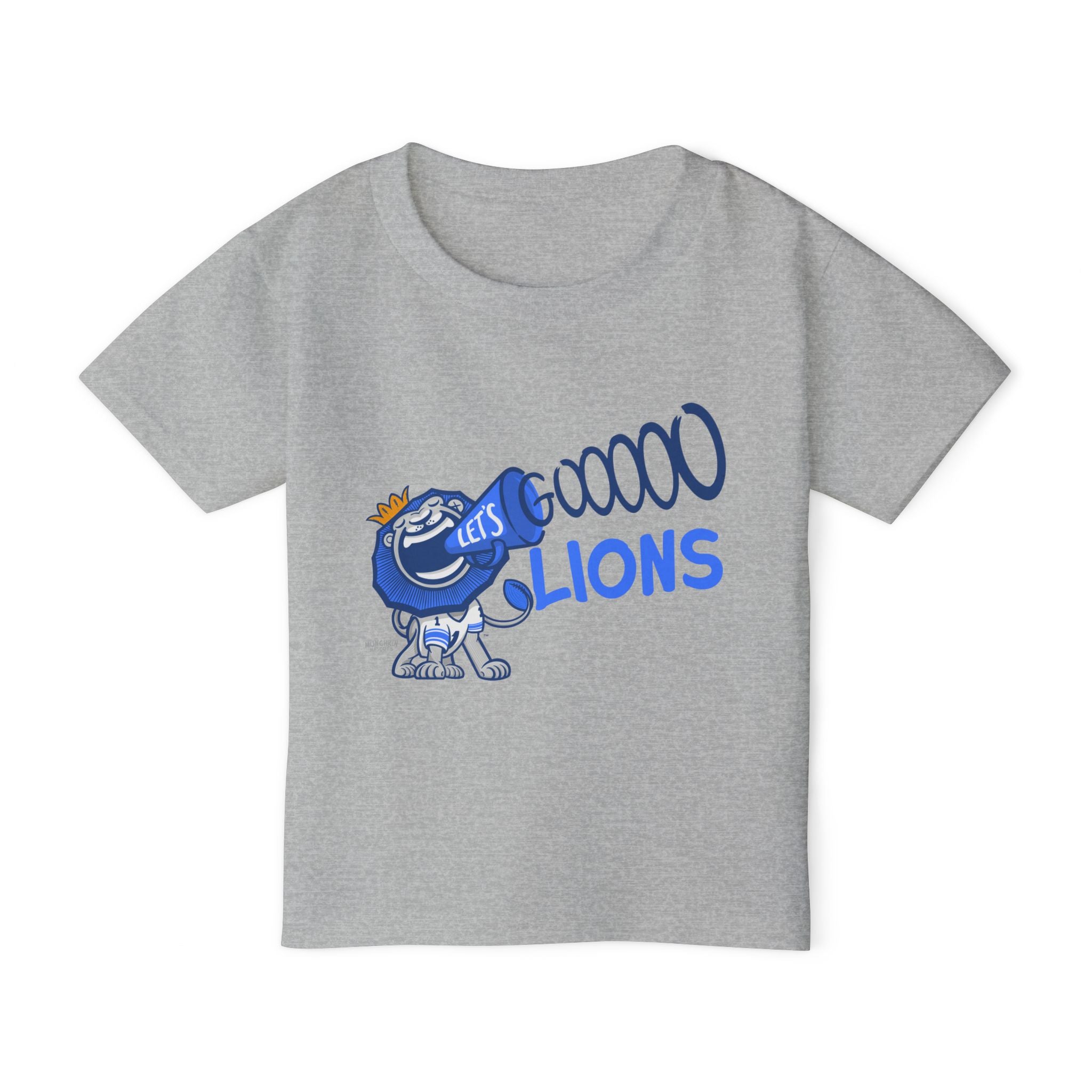 Detroit Football Toddler Tshirt Lil' Roary 'Let's Go' | Hand-Drawn Art | Gifts for Kids