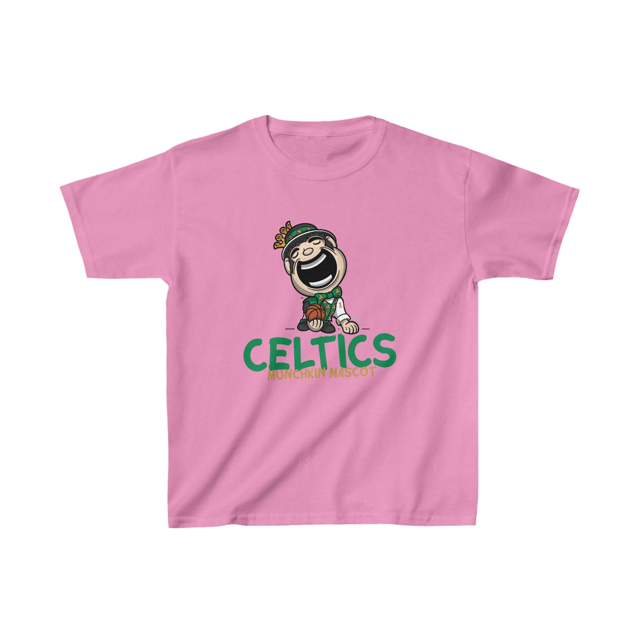 Kids Heavy Cotton™ Tee - Munchkin Mascot - Lil' Lucky BOS Basketball