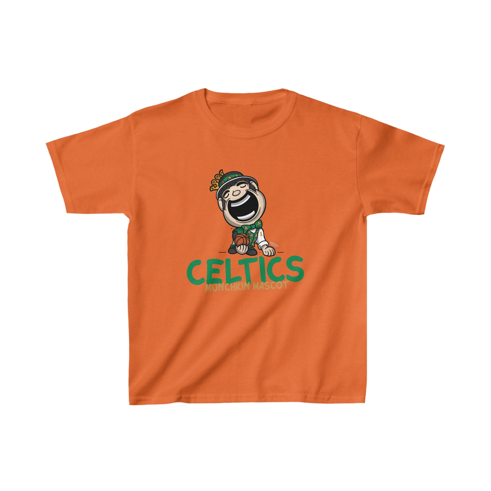 Kids Heavy Cotton™ Tee - Munchkin Mascot - Lil' Lucky BOS Basketball